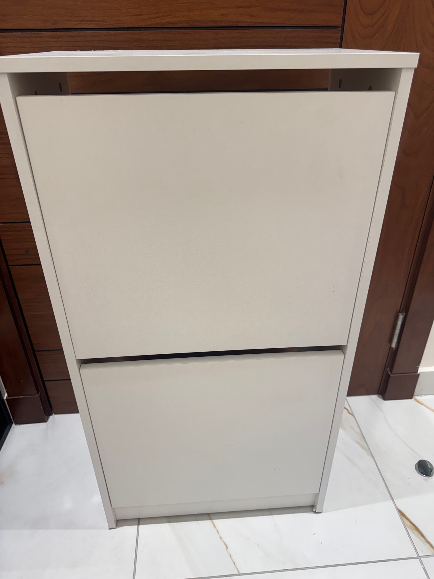 IKEA BISSA Shoe Cabinet – White (2 Compartments) - Image 2