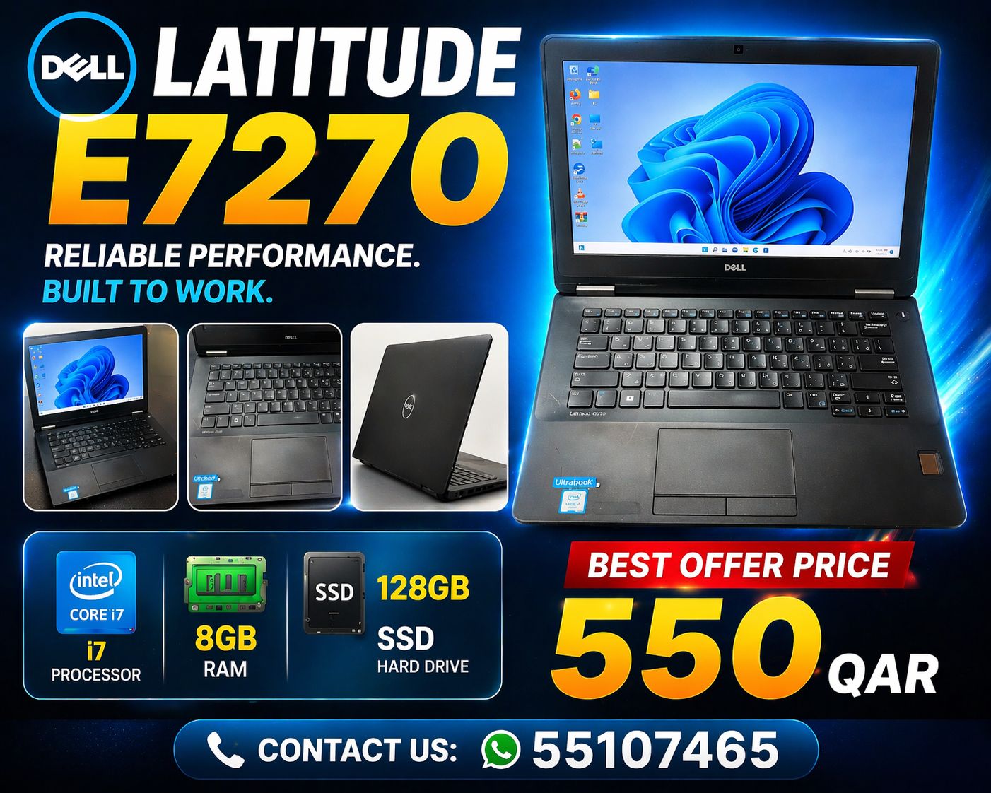 DELL LAPTOP Cheapest Price I7 processor 550QAR - Image 2