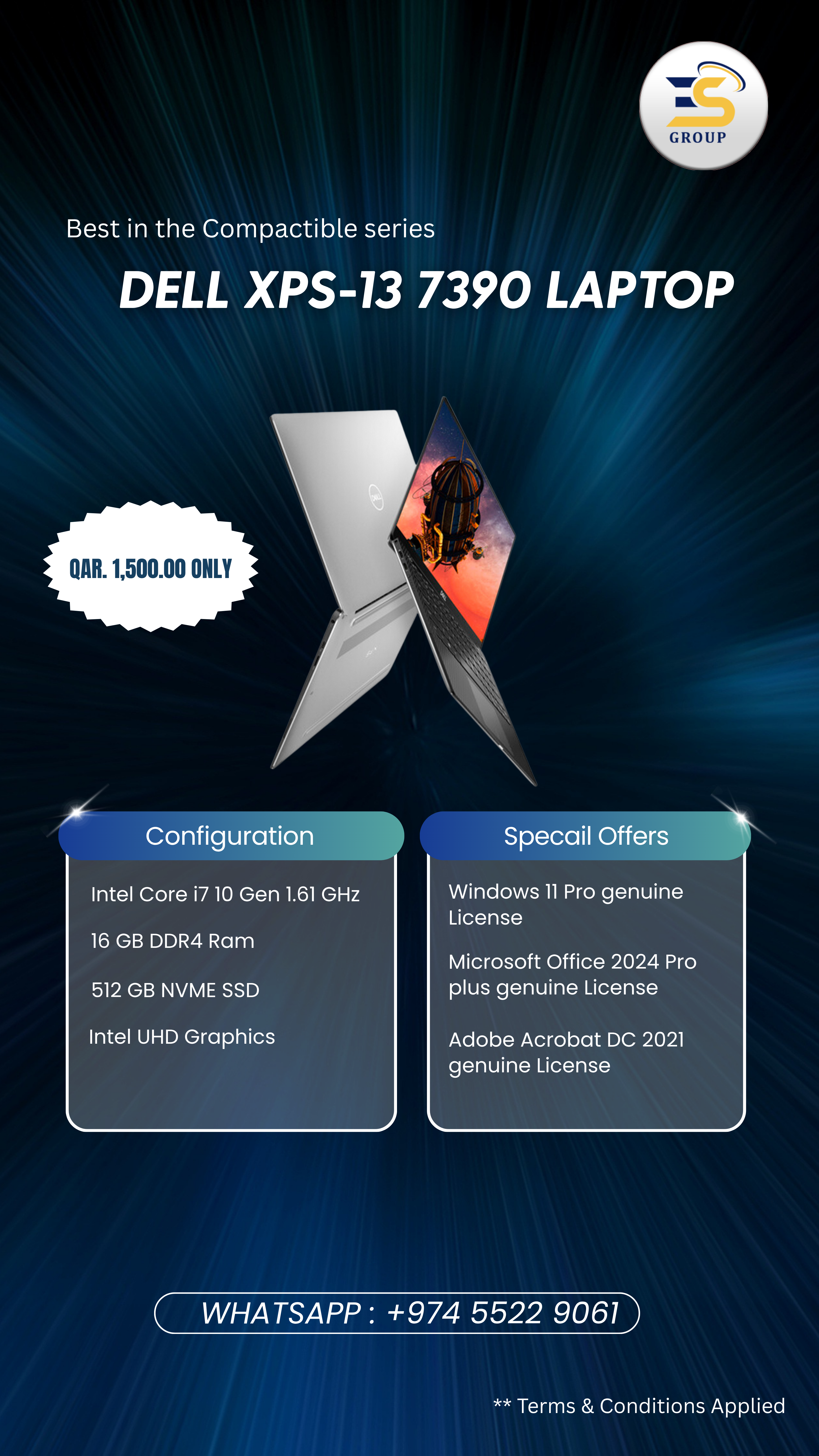 Dell xps-13 7390 i7 Laptop - Image 1