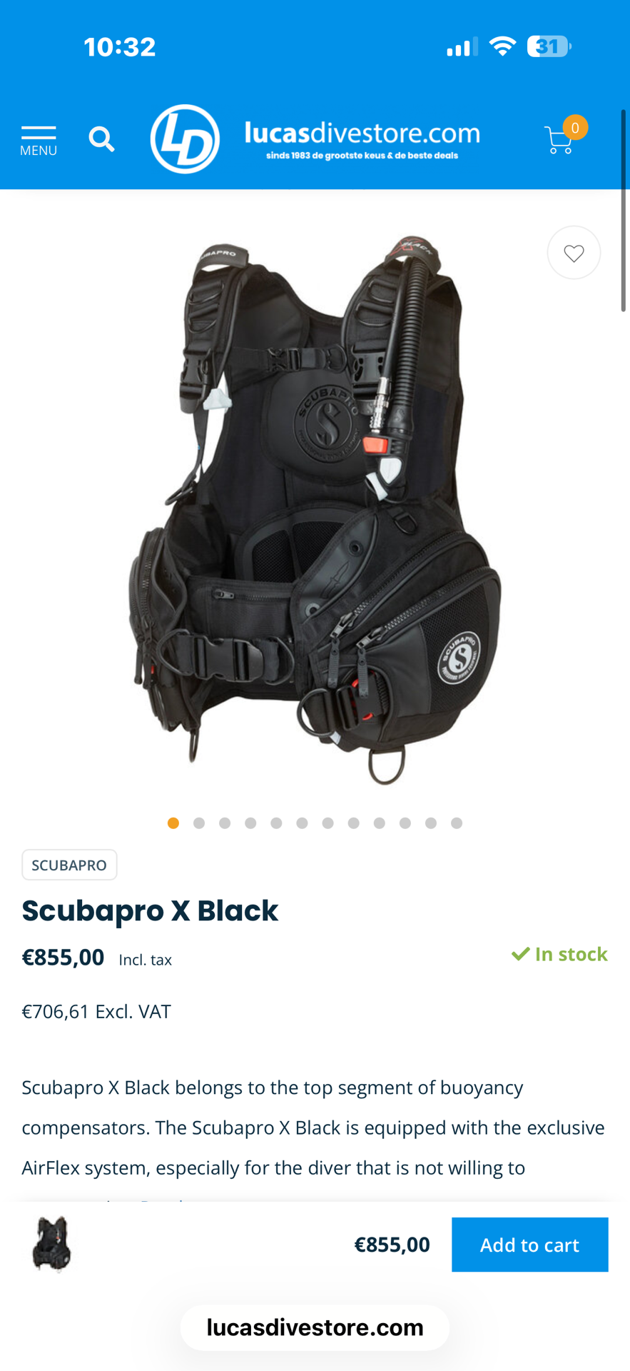 Scubapro X-Black BCD - XL - Image 7