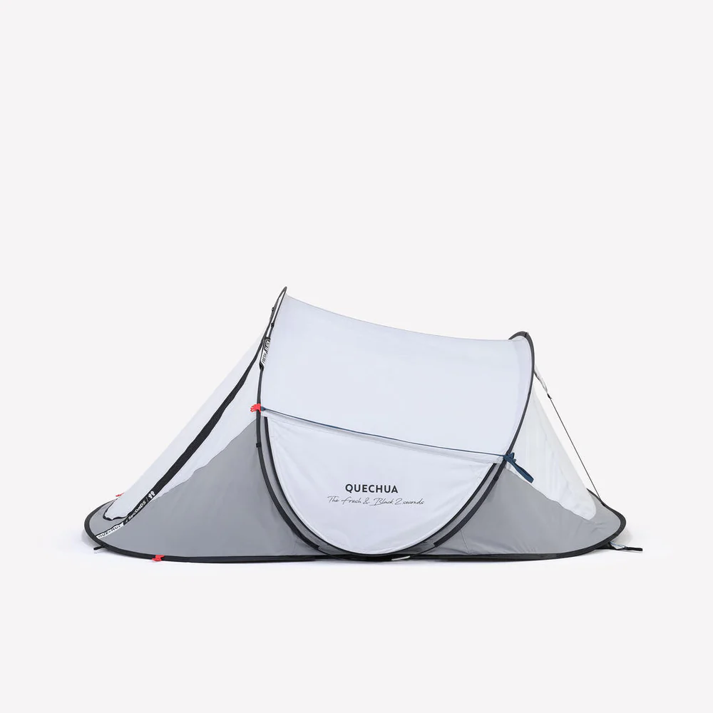 Decathlon Instant 2-person camping tent, 2 Seconds Fresh & Black - Image 1