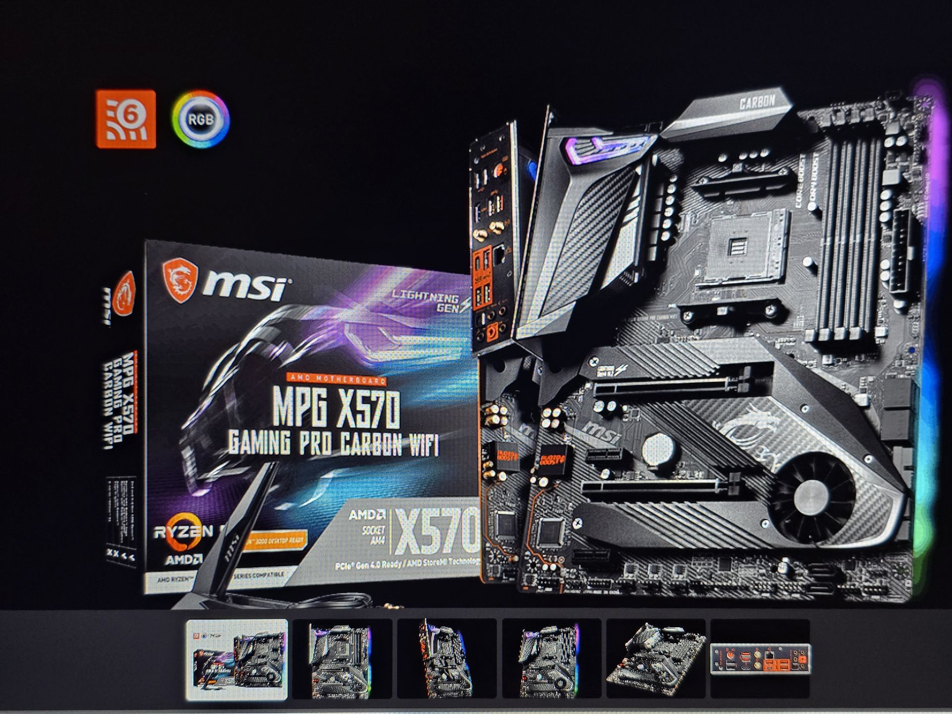 MSI MPG X570 Gaming Pro Carbon Wifi Ryzen 9 12core 24threads 16gb ddr4 - Image 4