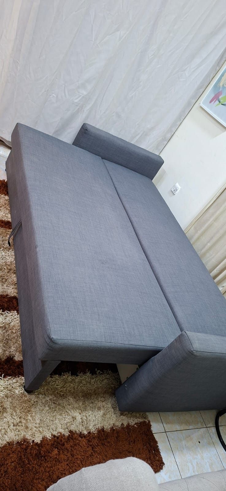 Ikea,Grey colour, 3, seatar Sofa come bed storeg four selling like new condition - Image 6