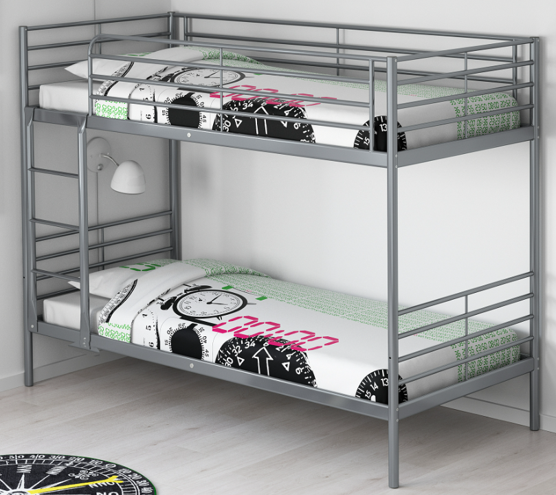 3 × IKEA SVÄRTA Bunk Beds (90×200 cm) – Silver – Available in Al Khor - Image 2