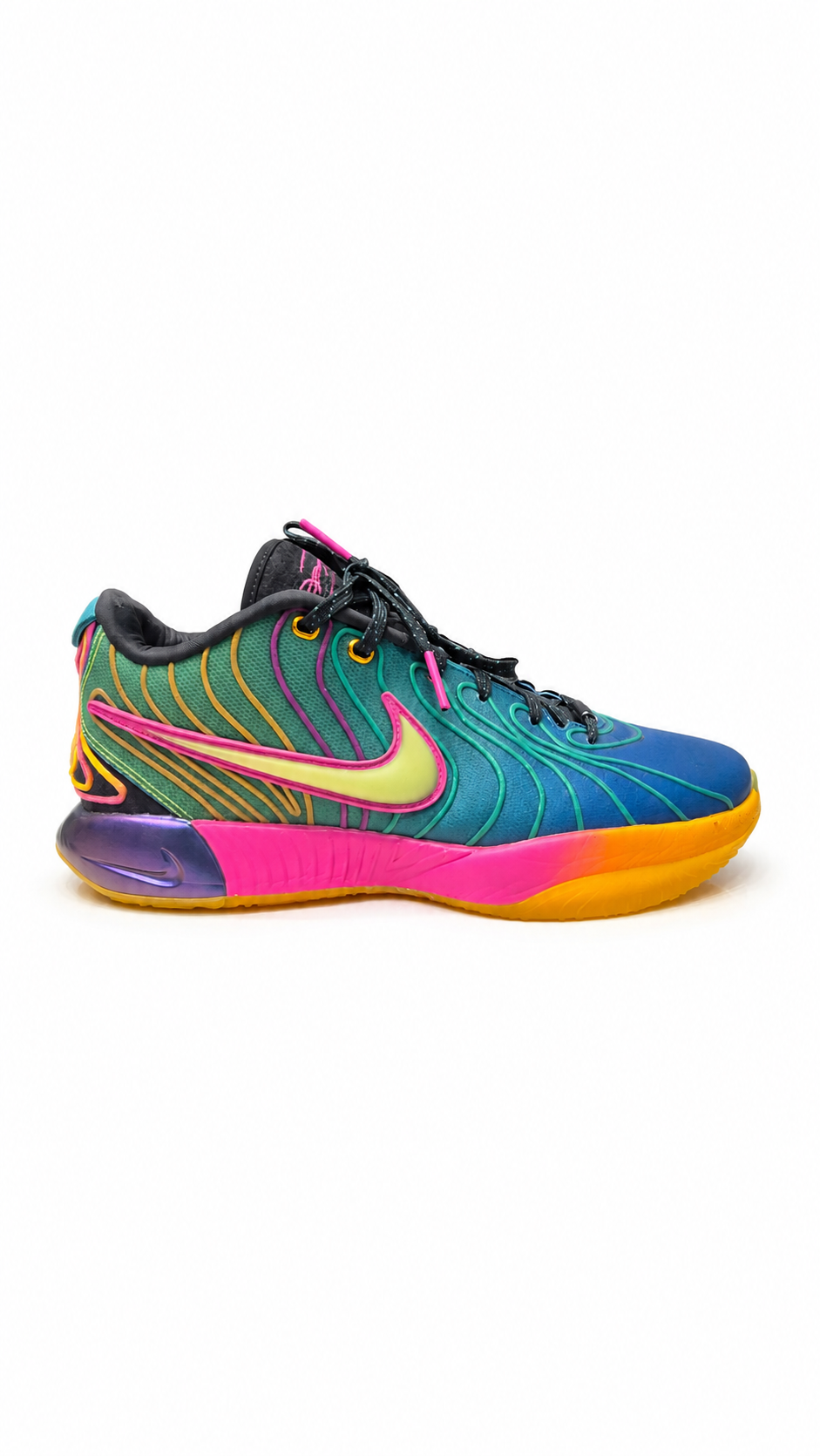 Nike LeBron XXI "Optimism" basketball shoes featuring a vibrant multicolored des - Image 3