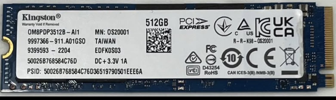 Kingston 512GB M.2 NVMe SSD - Image 2