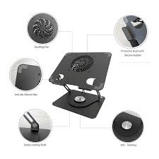 Green Lion Adjustable Laptop Stand with Cooling Fan  - Image 3