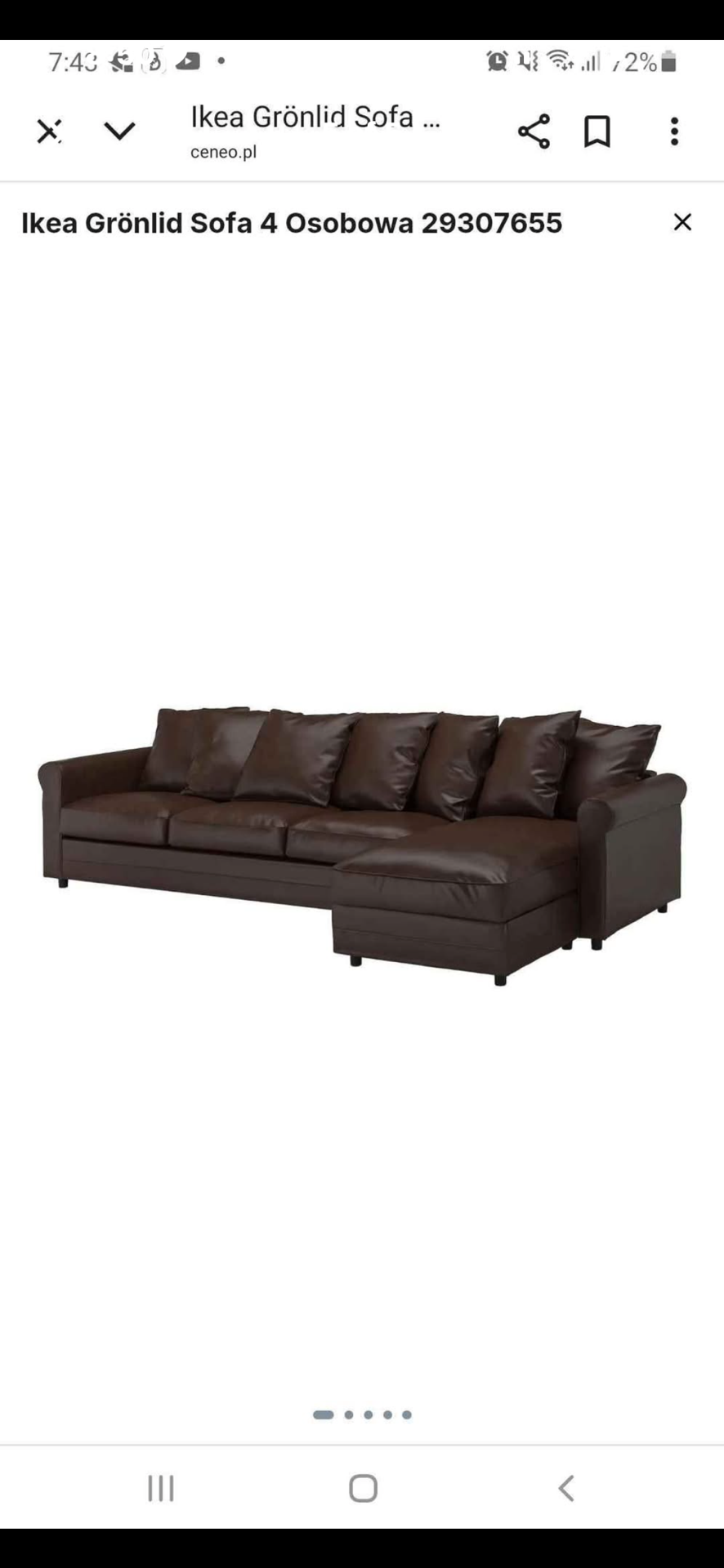 IKEA leather sofa - Image 4