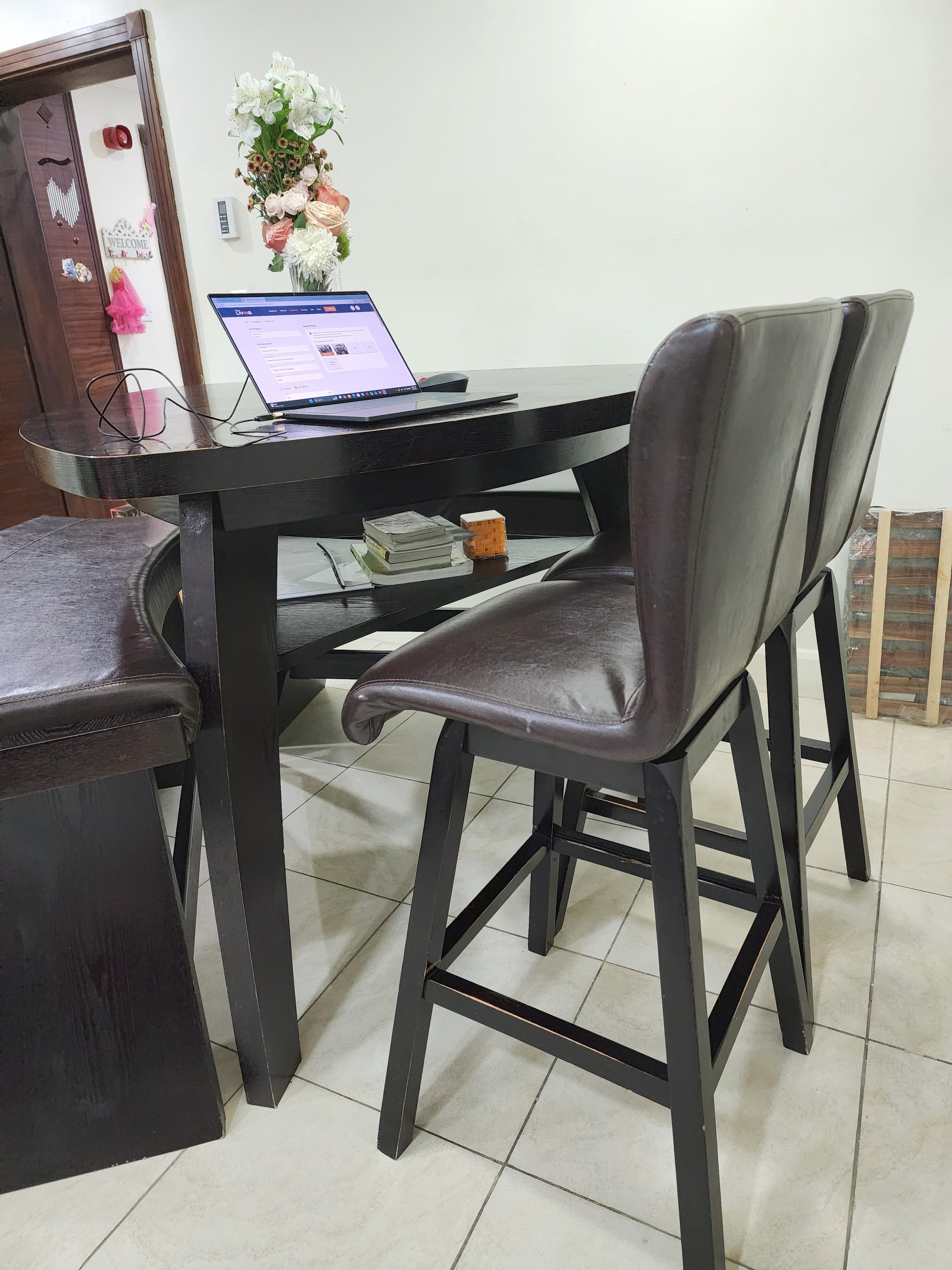 Unique and modern dining table with chairsw and benches - Image 4