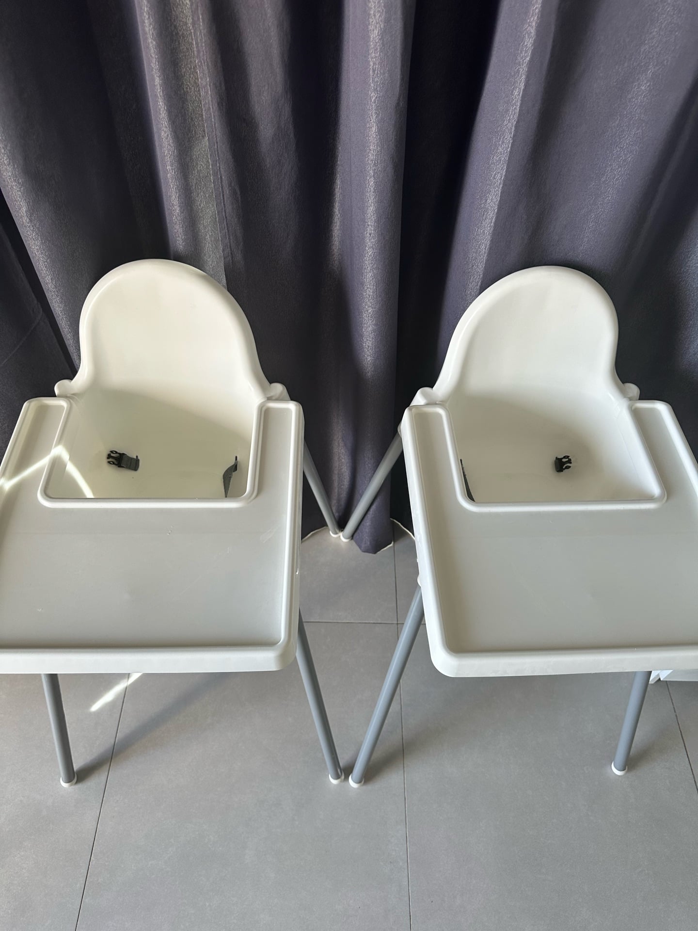 IKEA baby high chair with tray ,white colour  - Image 2