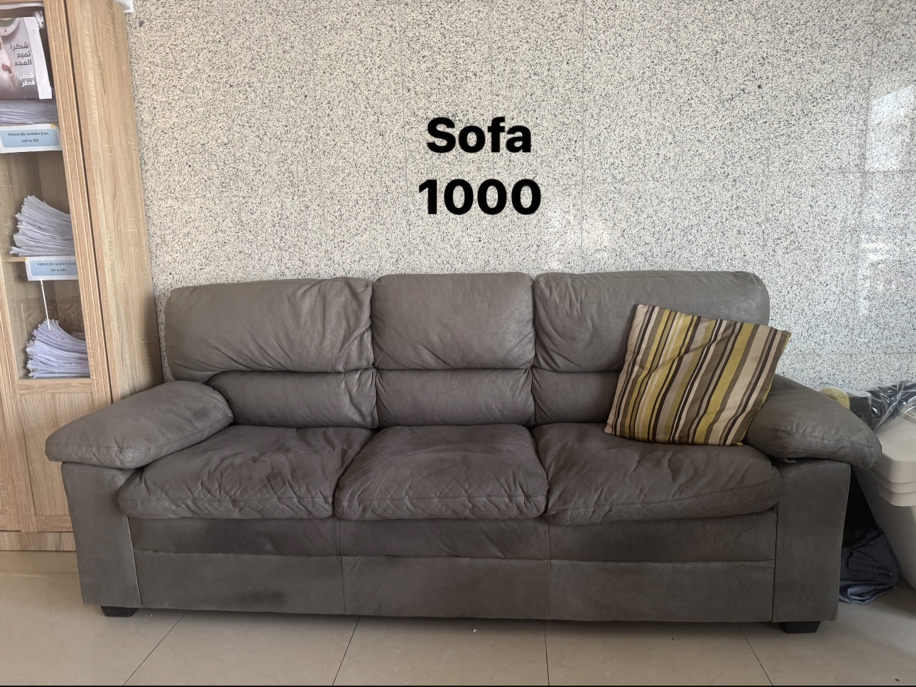 Sofa used in spare room in office  - Image 2