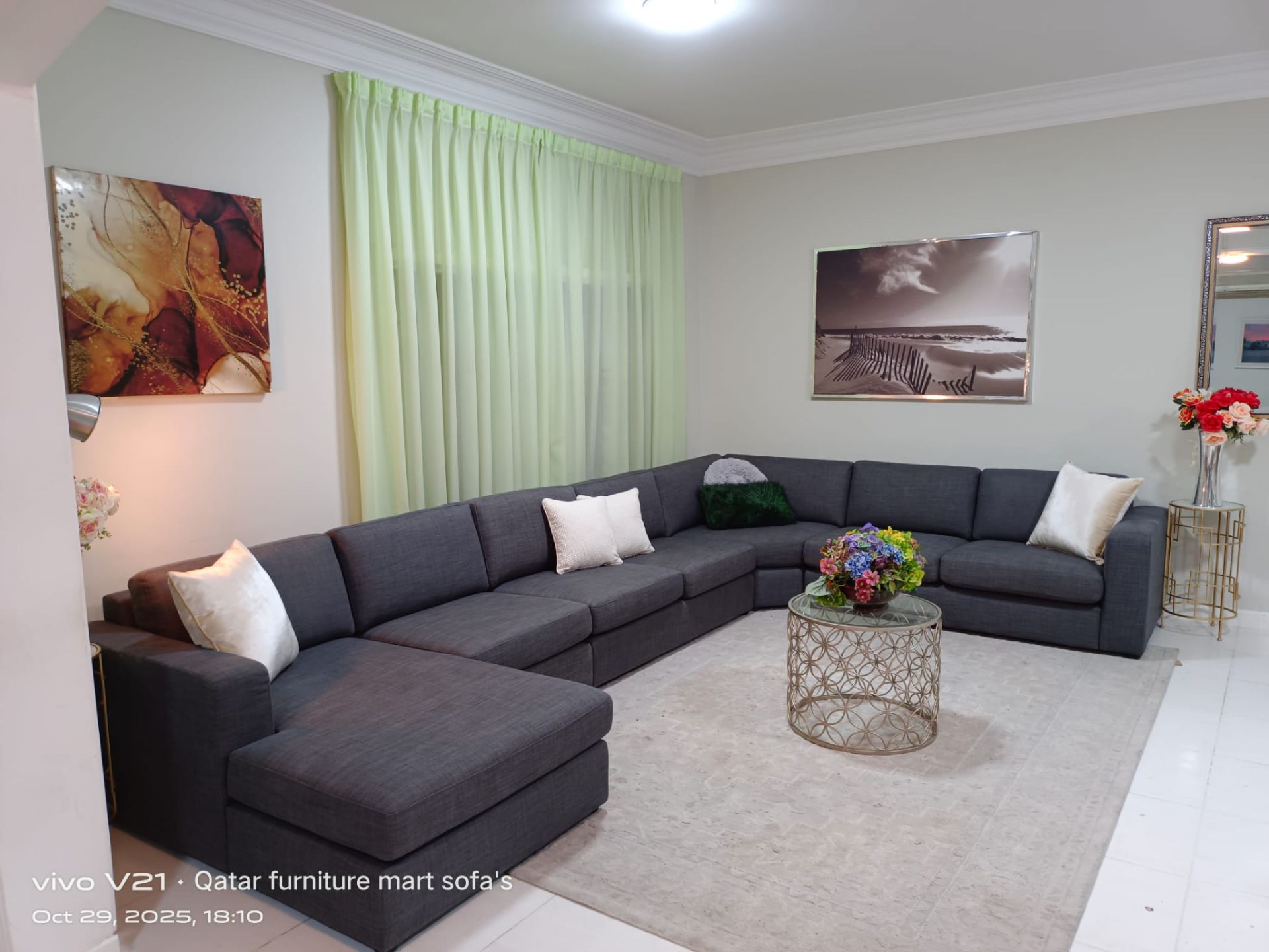 Home centre   L,Ship, corner sofa , lik new  very, comfortable sofa, - Image 5
