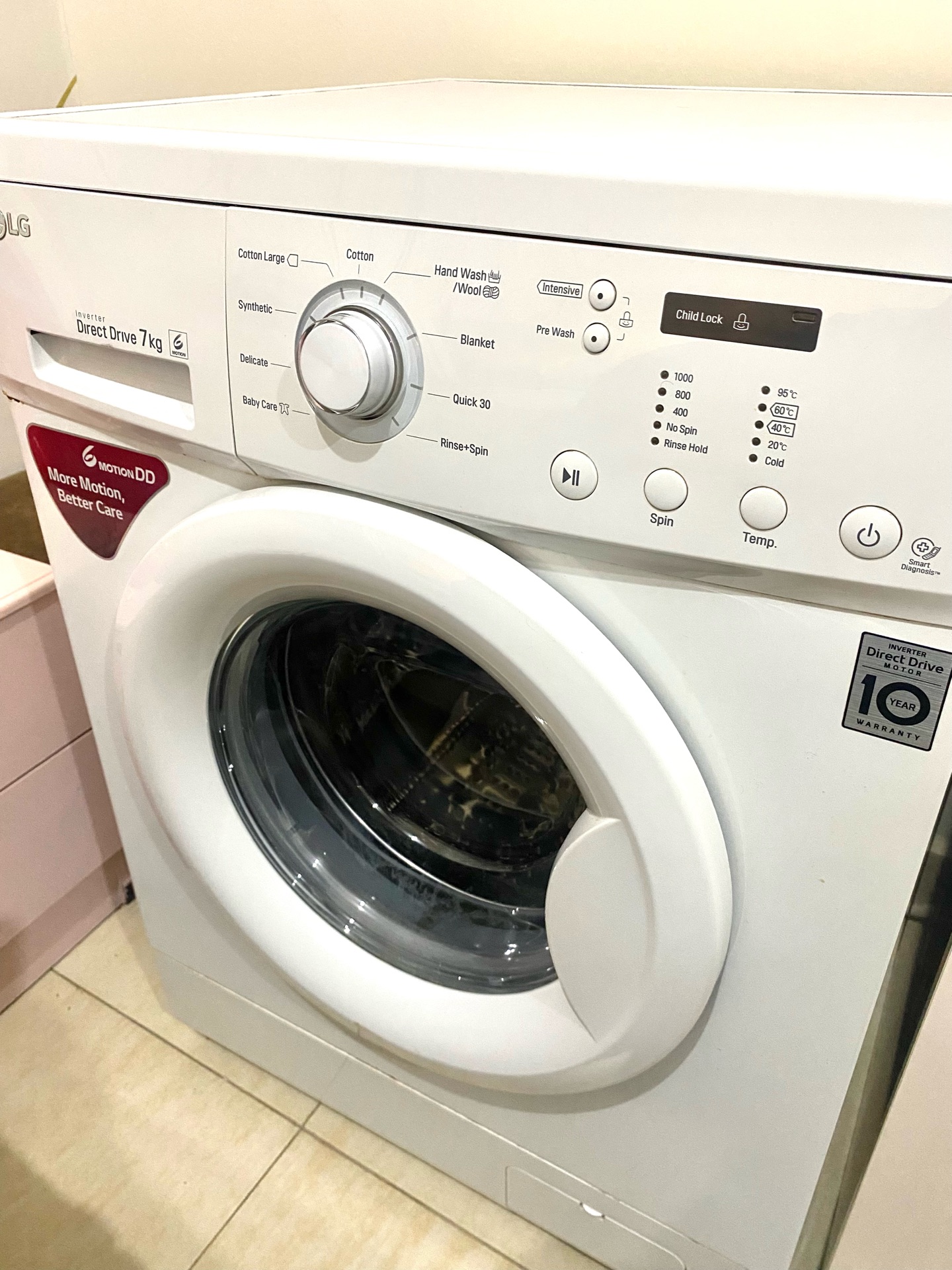 LG Direct Drive 7Kg Washing Machine - Image 4