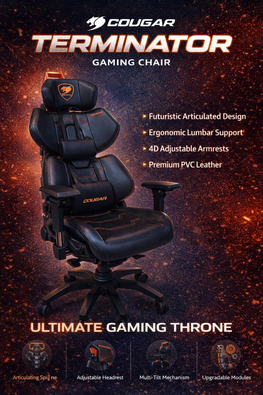 Cougar Terminator Gaming Chair - Image 7