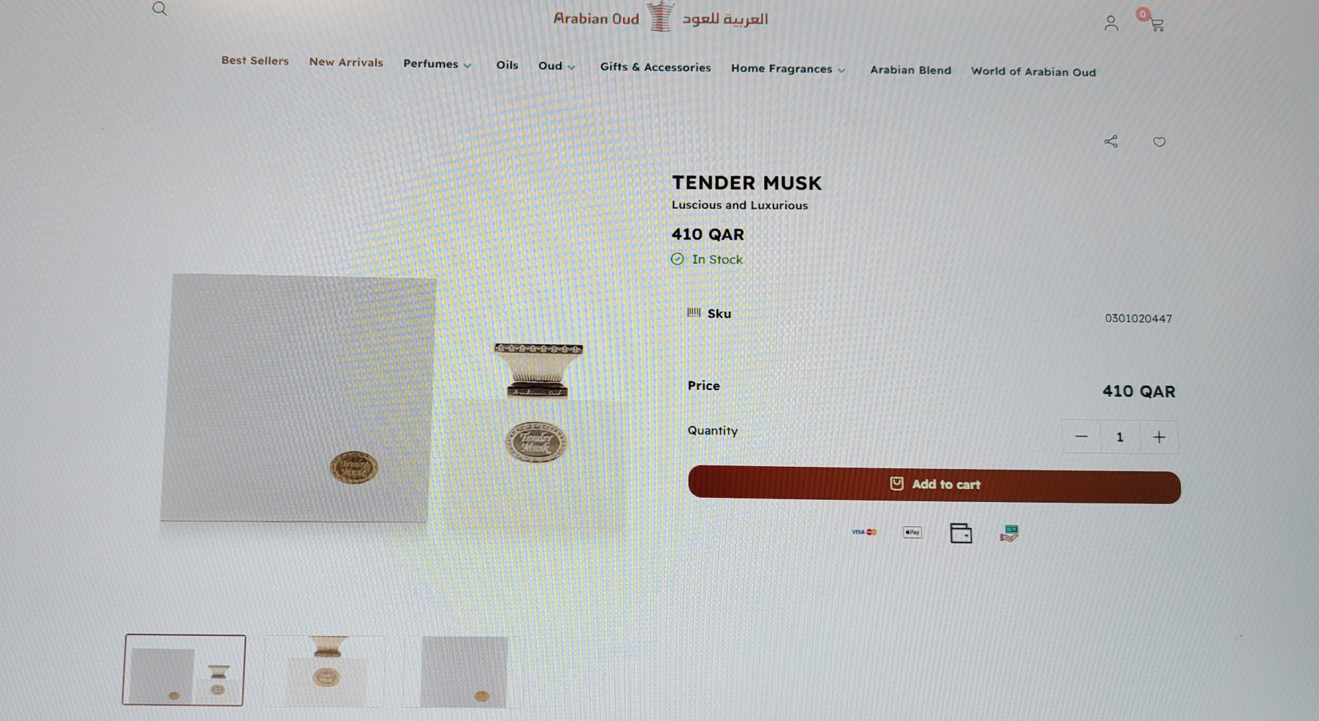Arabian Oud TENDER MUSK unisex men's & women's for sale - Image 1