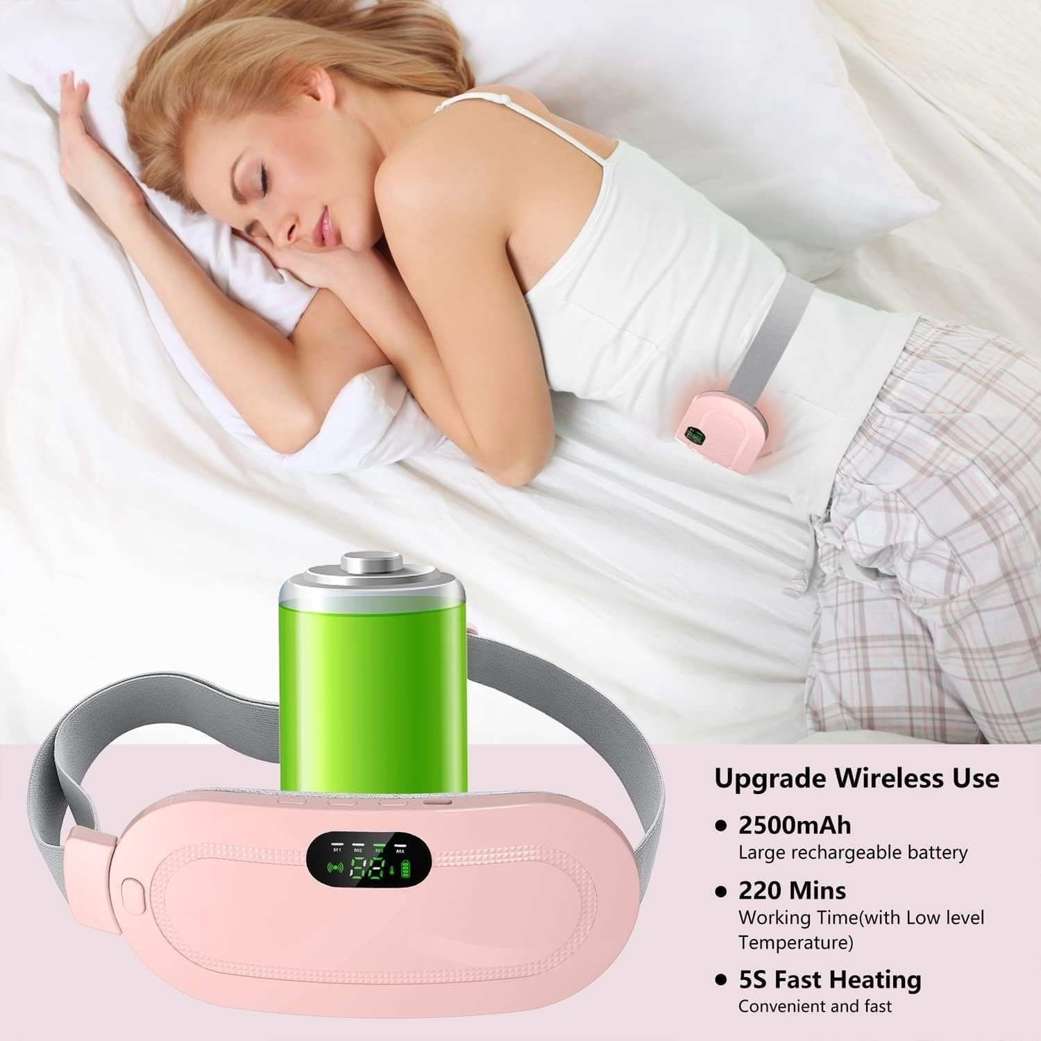 MENSTRUAL HEATING PAD ELECTRICAL PINK COLOUR - Image 4