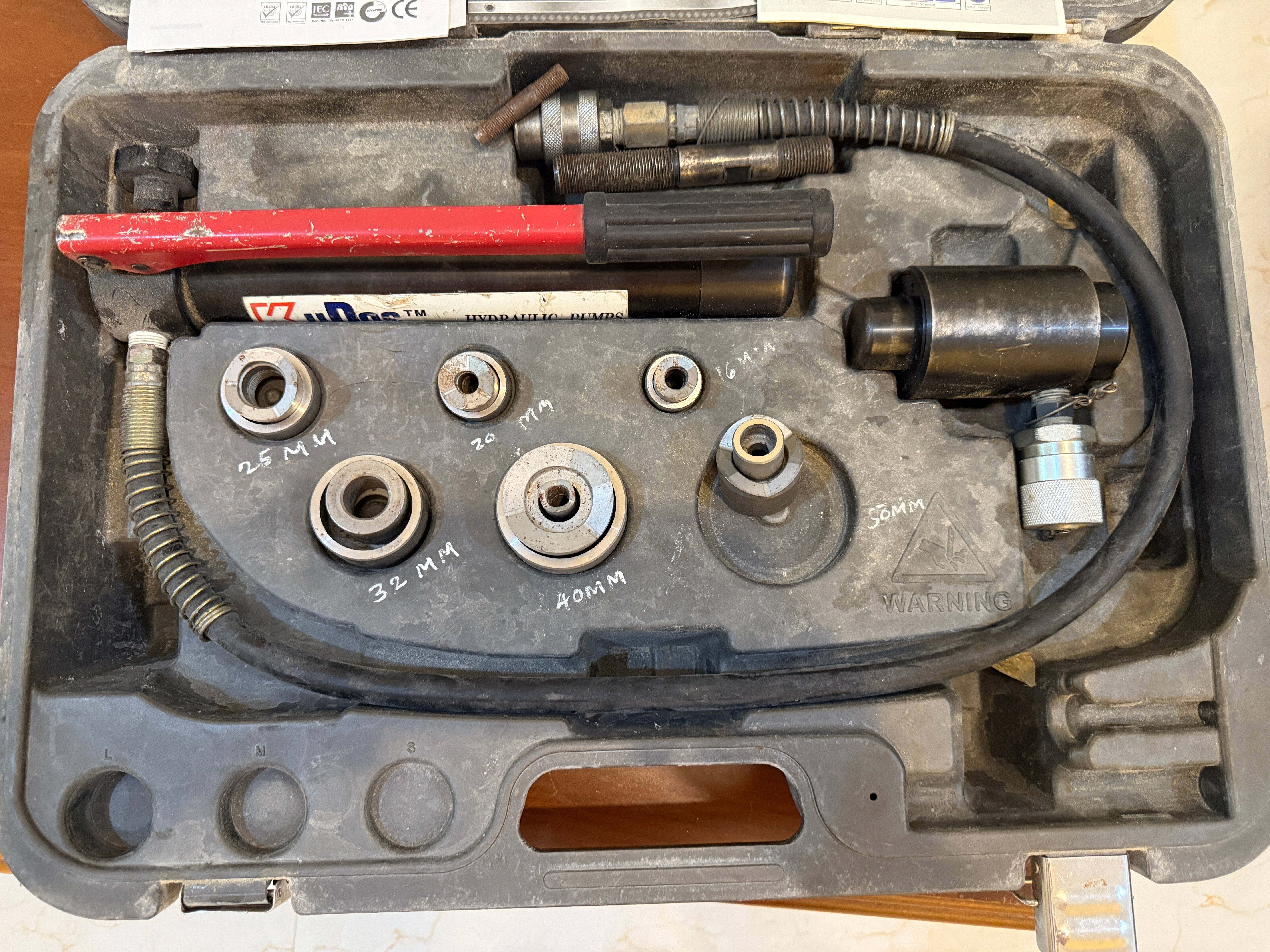 Kudos Hydraulic Puncher PNST-10M Full Set (Up to 50mm) - Image 5