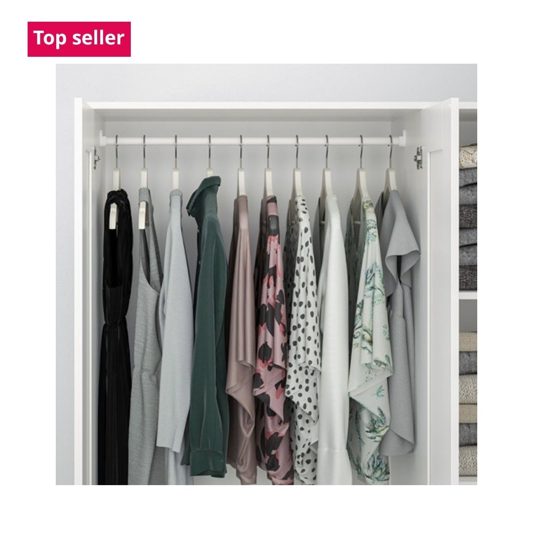 Amazing like new 3 Doors white wardrobe with mirror  - Image 6