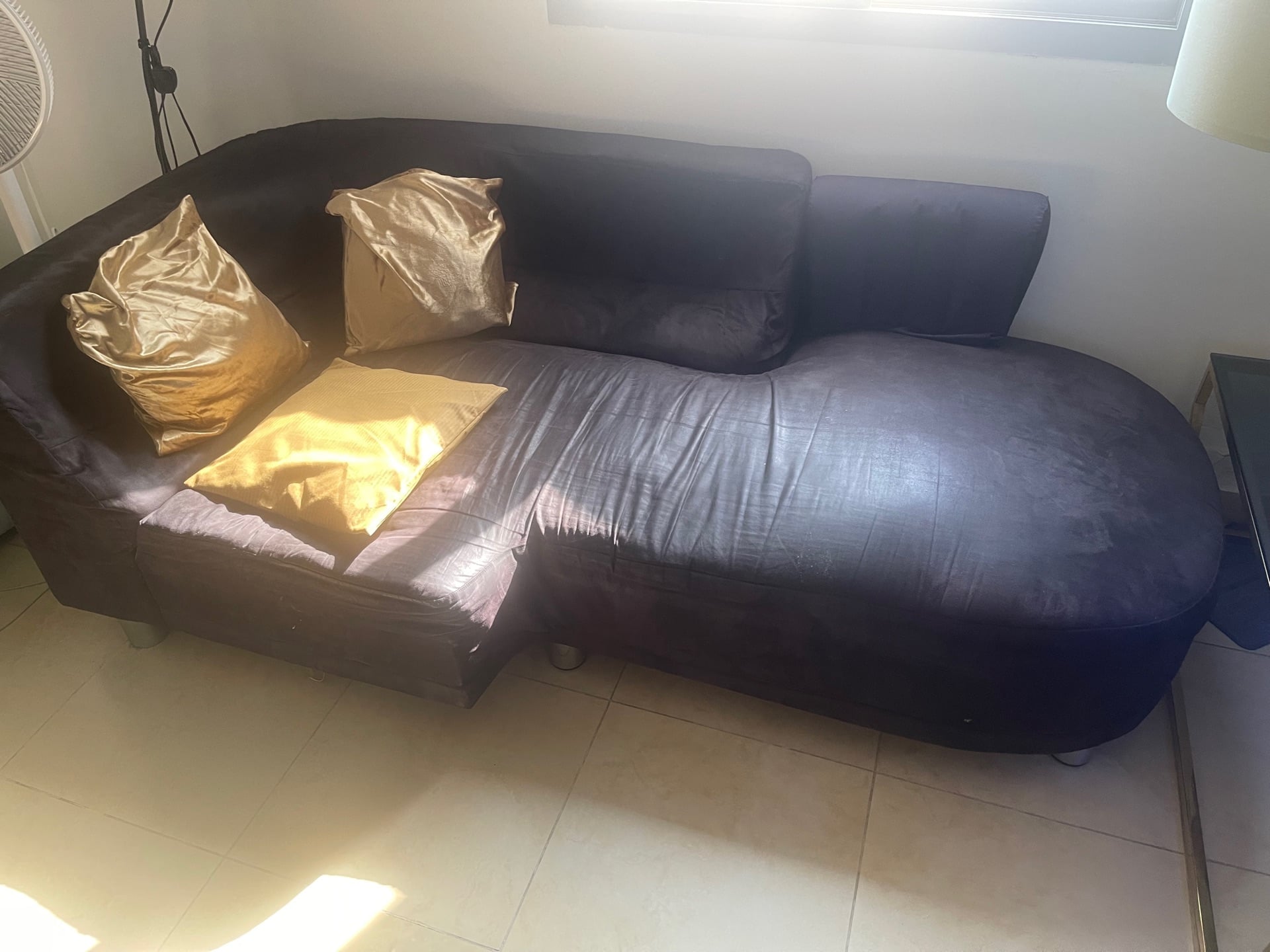 BLACK L SHAPED SOFA FOR FREE - Image 3