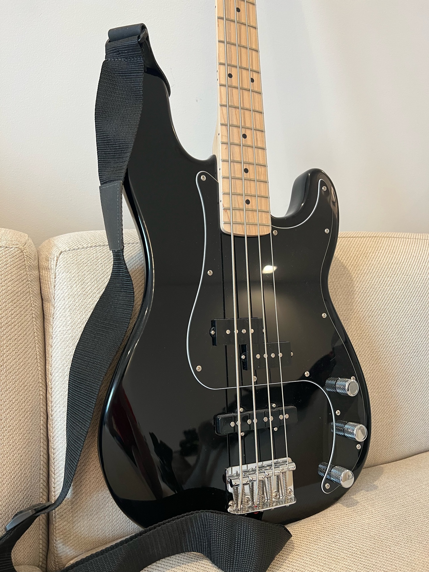 Bass guitar Squier Aff. P Bass MN PJ PACK BK - Image 2