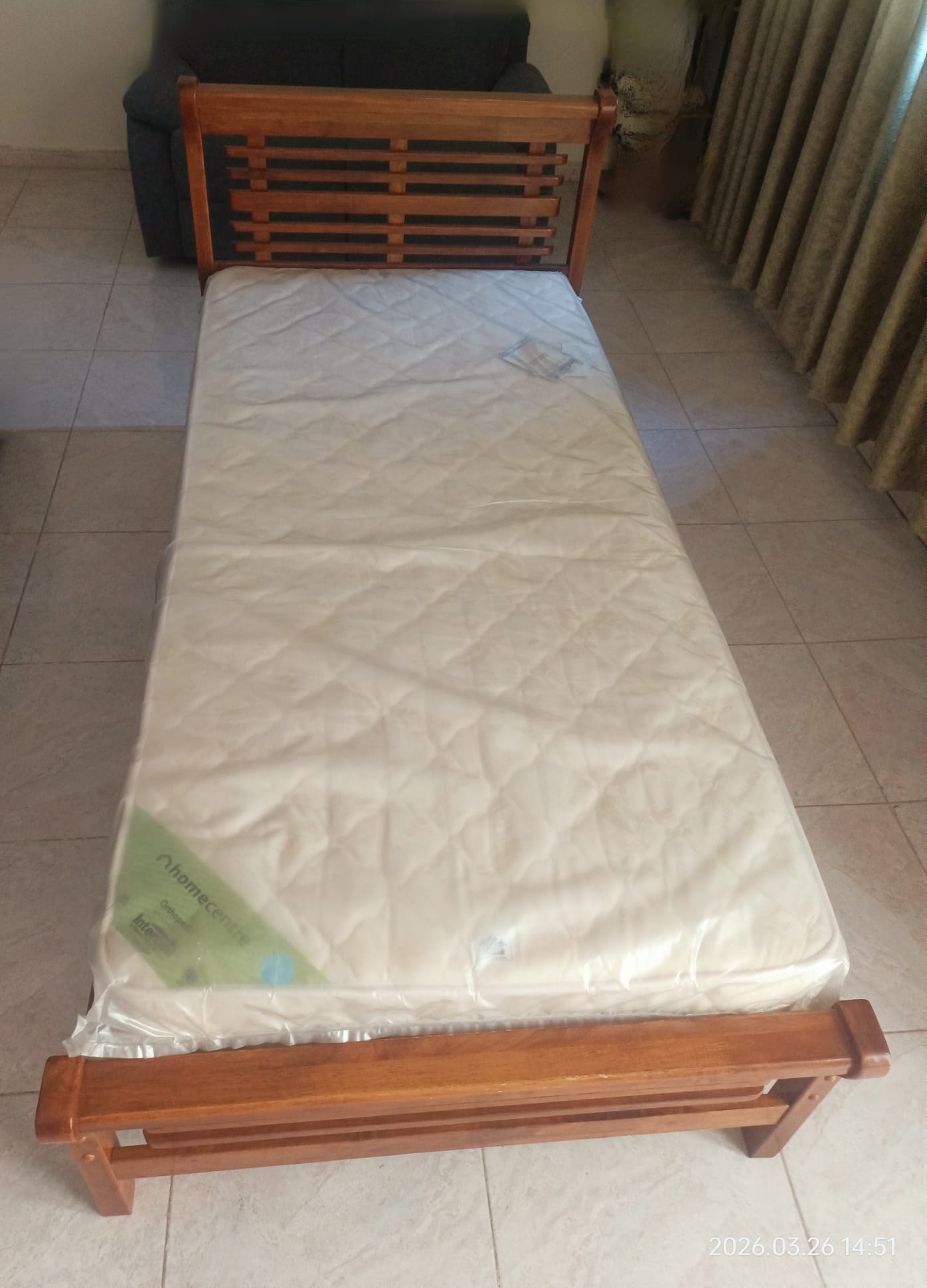 Single Bed with Mattress - Image 3