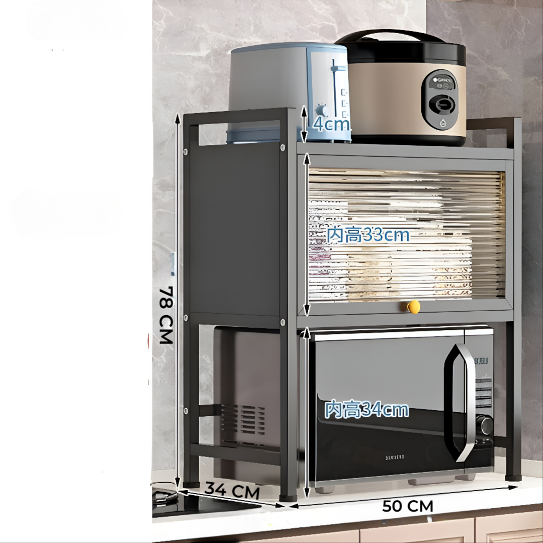 Microwave Oven Rack with Door - Image 3