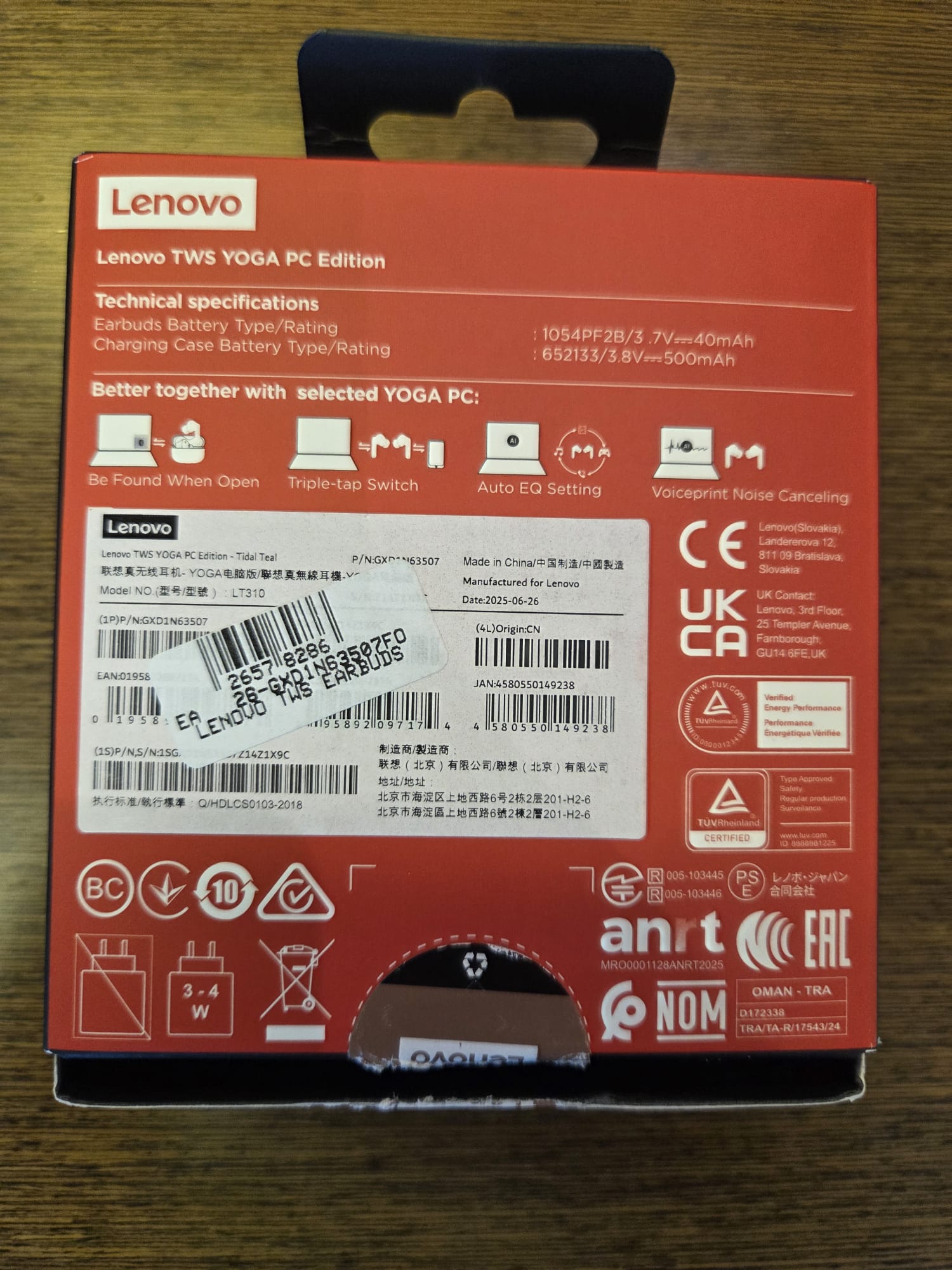 Lenovo TWS Earbuds YOGA PC Edition (Tidal Teal) - Image 2
