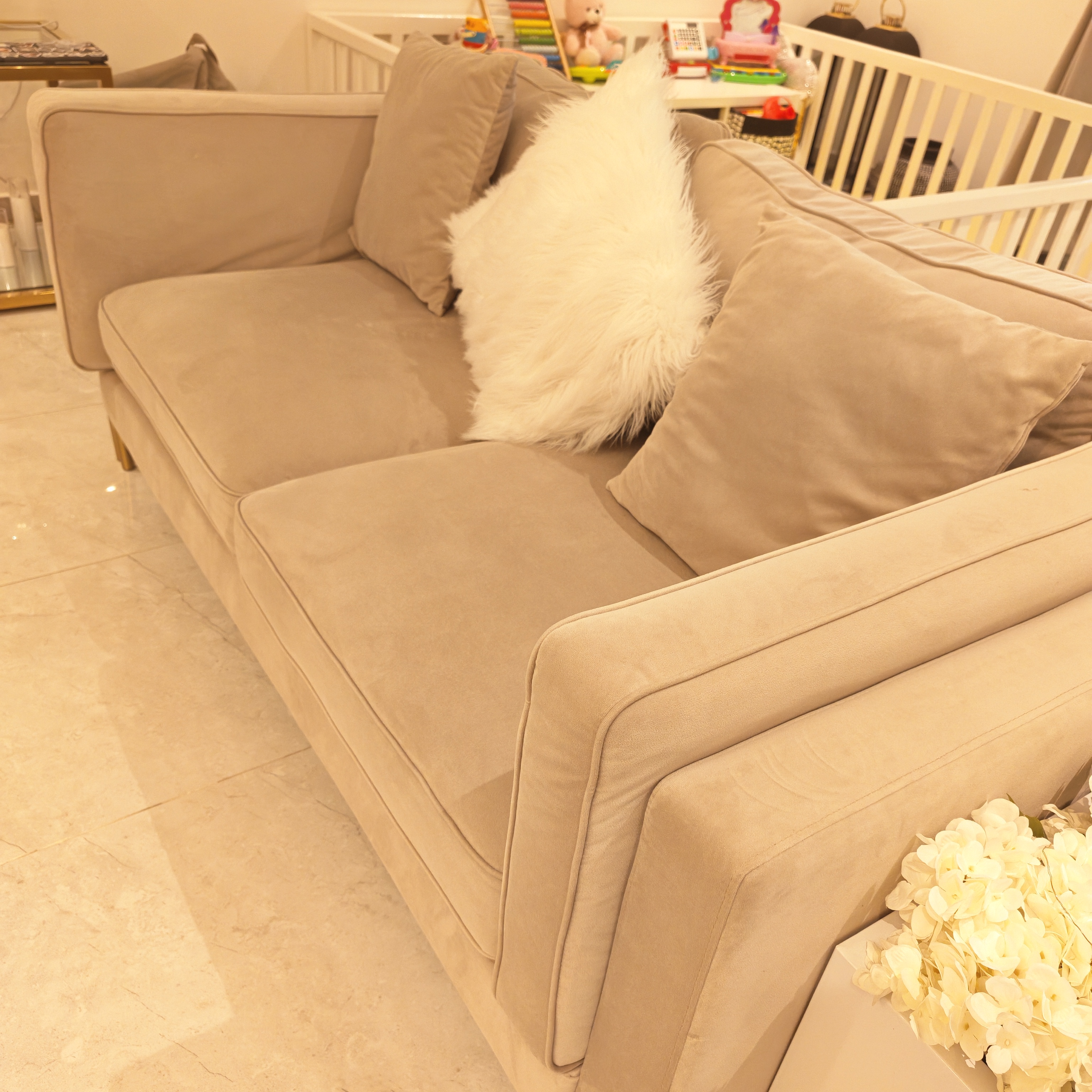 Taupe Velvet Sofa Set – MUST SEE, ABSOLUTE STEAL! 🛋️** - Image 6