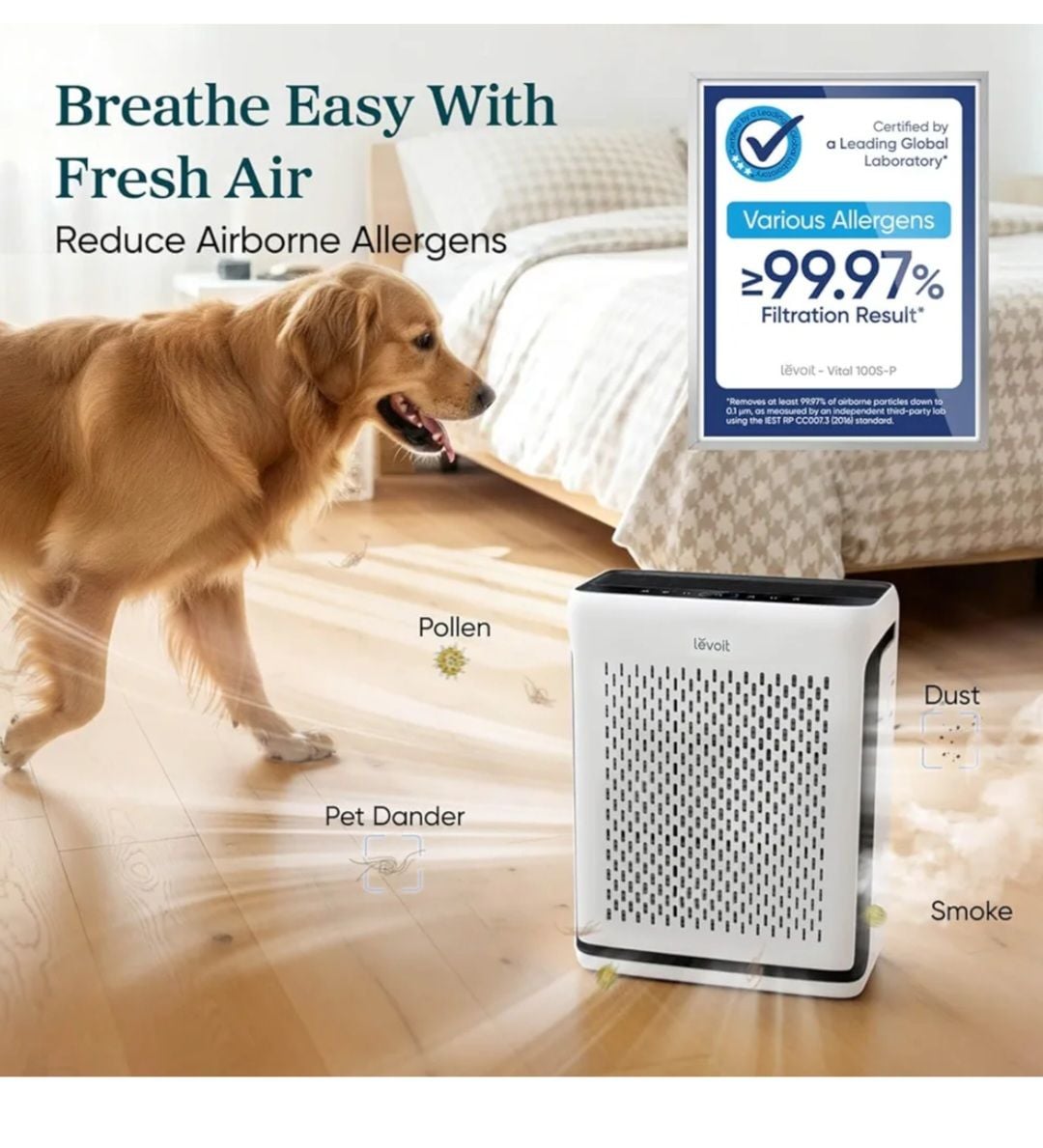 Levoit Vital 100s air purifier + extra new filter  - Image 4
