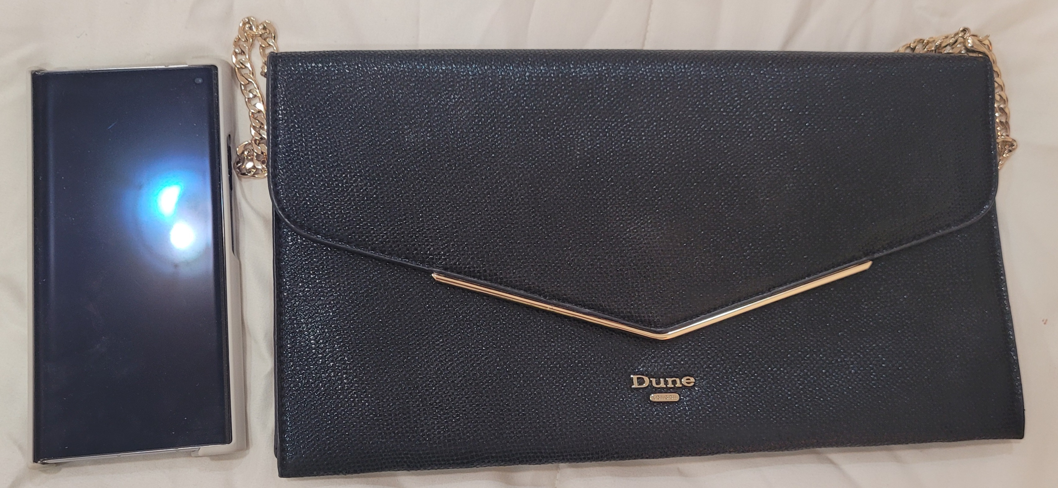 Women black clutch from Dune - Image 6