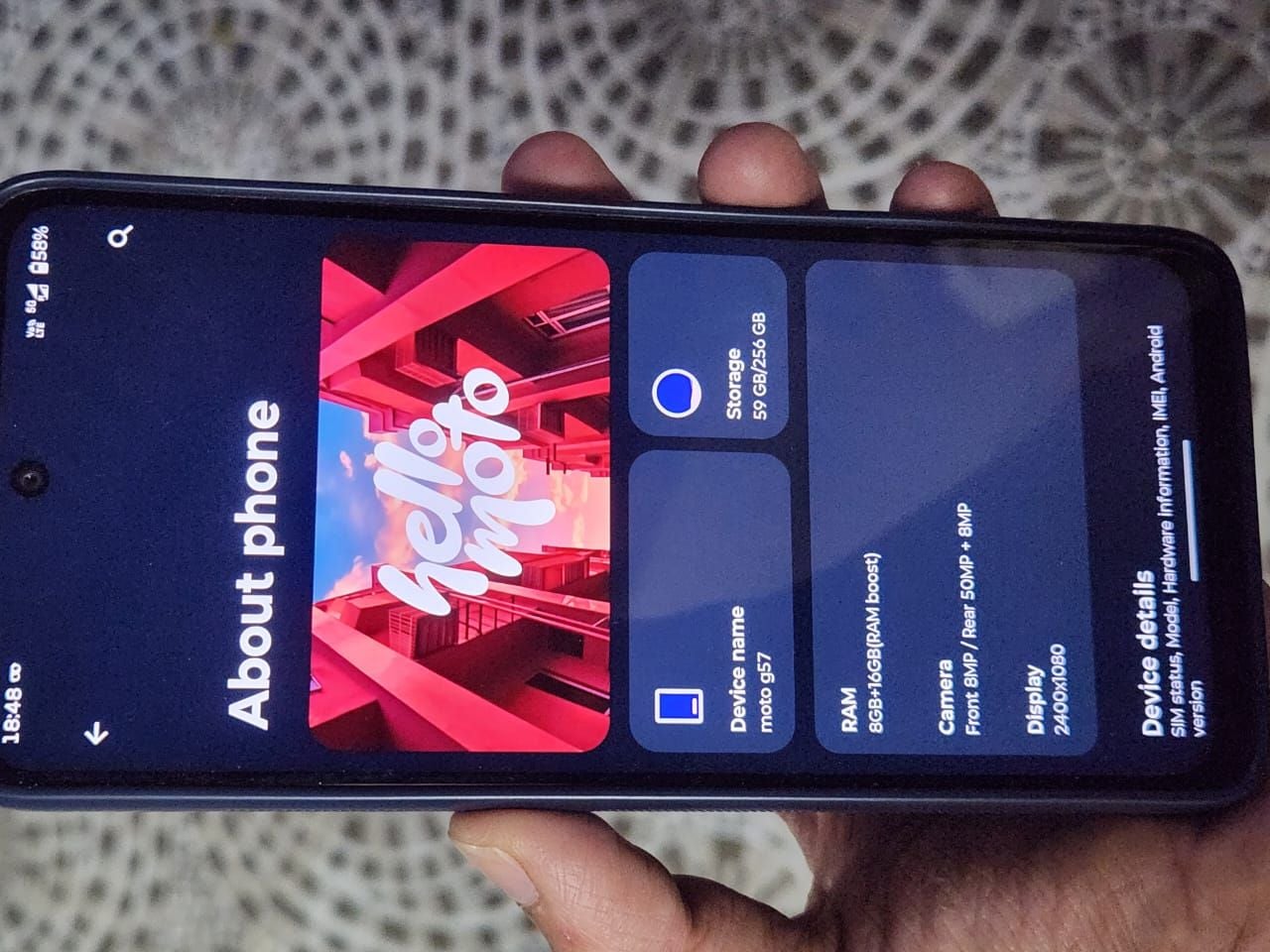 Motorola Moto G57 - Used, Green, 24GB RAM, 256 GB Storage - Image 5