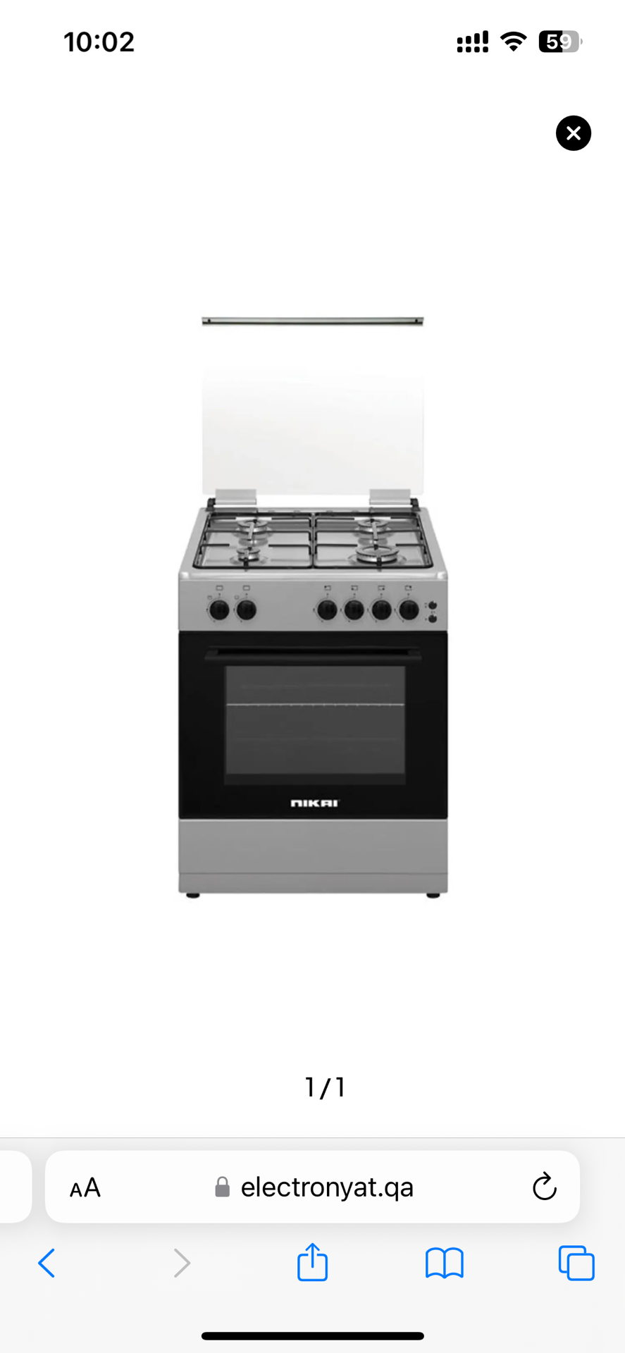 Urgent Sale - Nikai 60x60cm Gas Oven Cooker – Silver– Well Maintained - Image 6