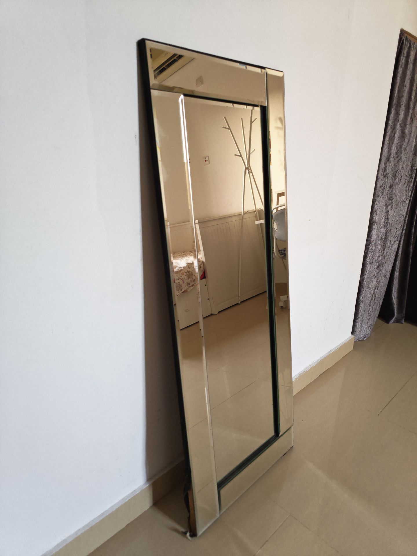 Modern Venetian Bevelled Full-Length Floor Mirror - Image 1