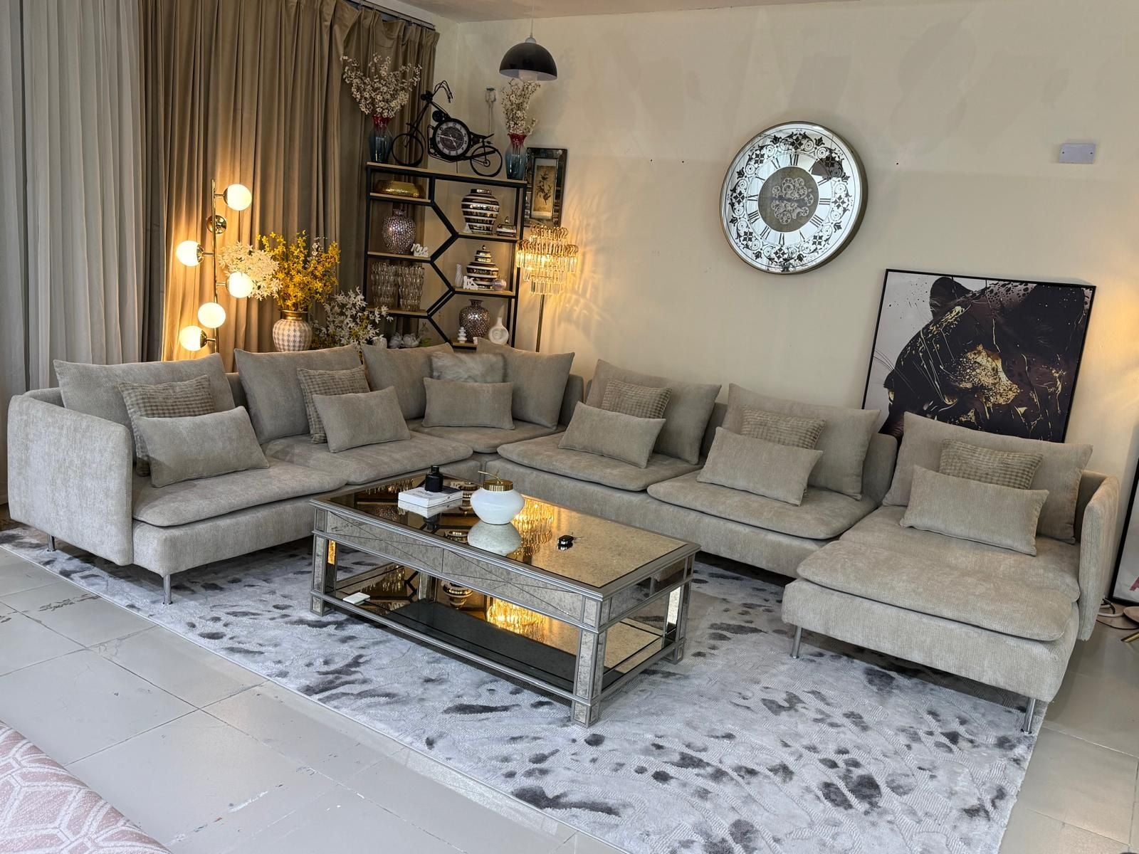 Luxurious ikea branded u shape sofa set For sell Very good quality like new - Image 8
