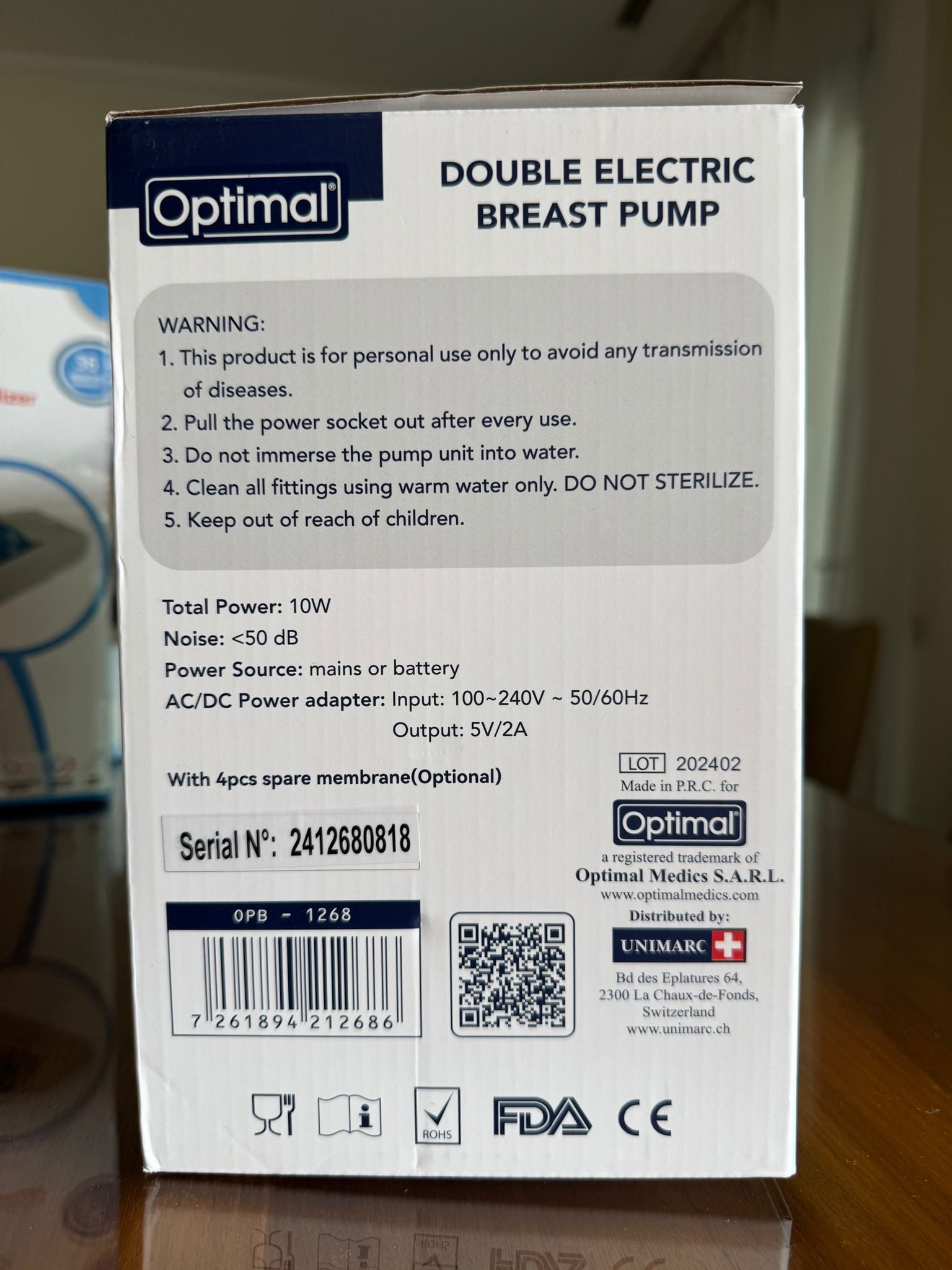Optimal Double Electric Breast Pump – Rechargeable & Portable - Image 3