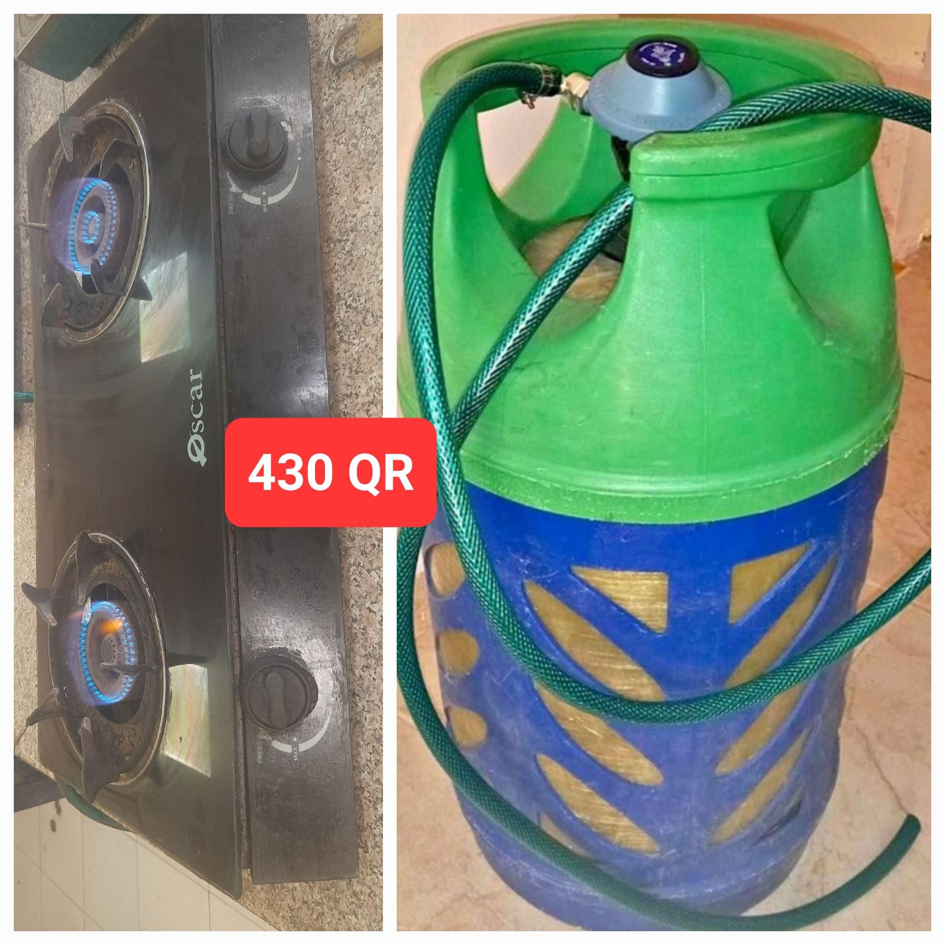 GAS STOVE, 12 KG GAS CYLINDER REGULATOR PIPE  - Image 2