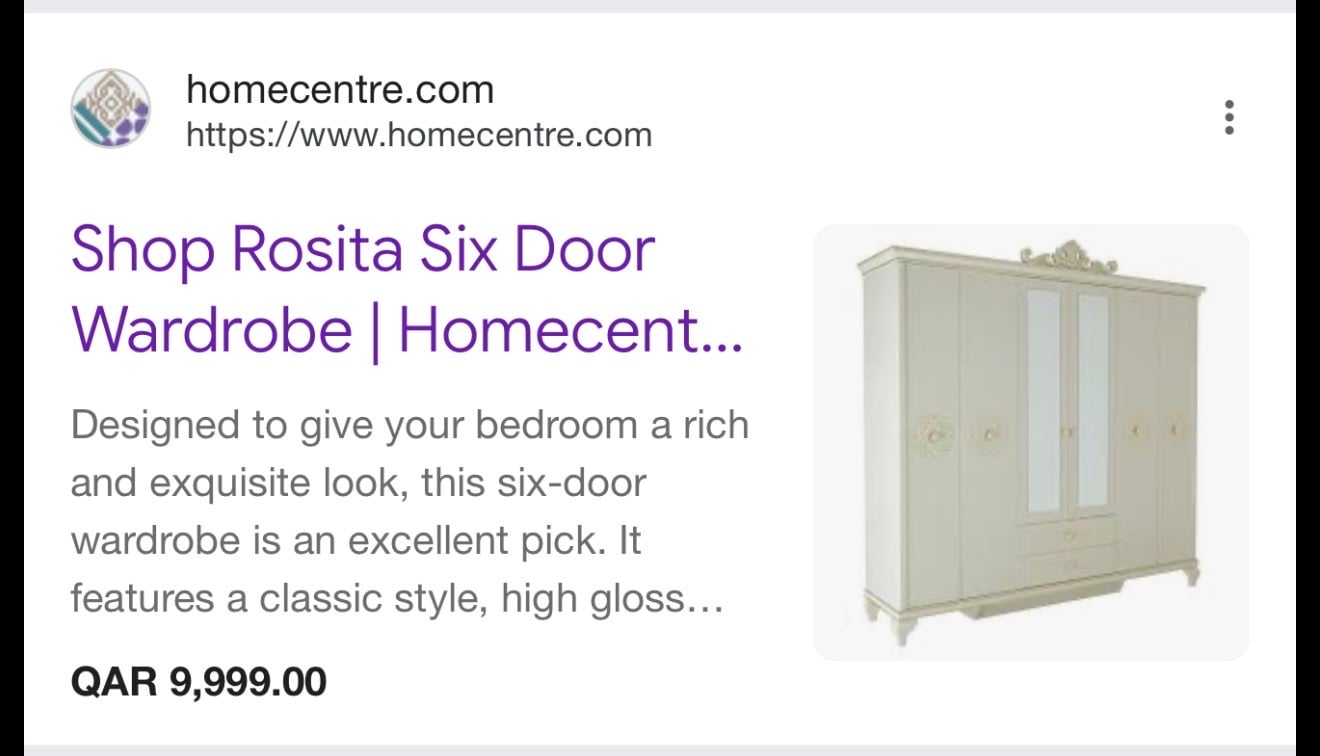 طقم غرفة نوم بحجم كينج من Homecentre للبيع - Image 10