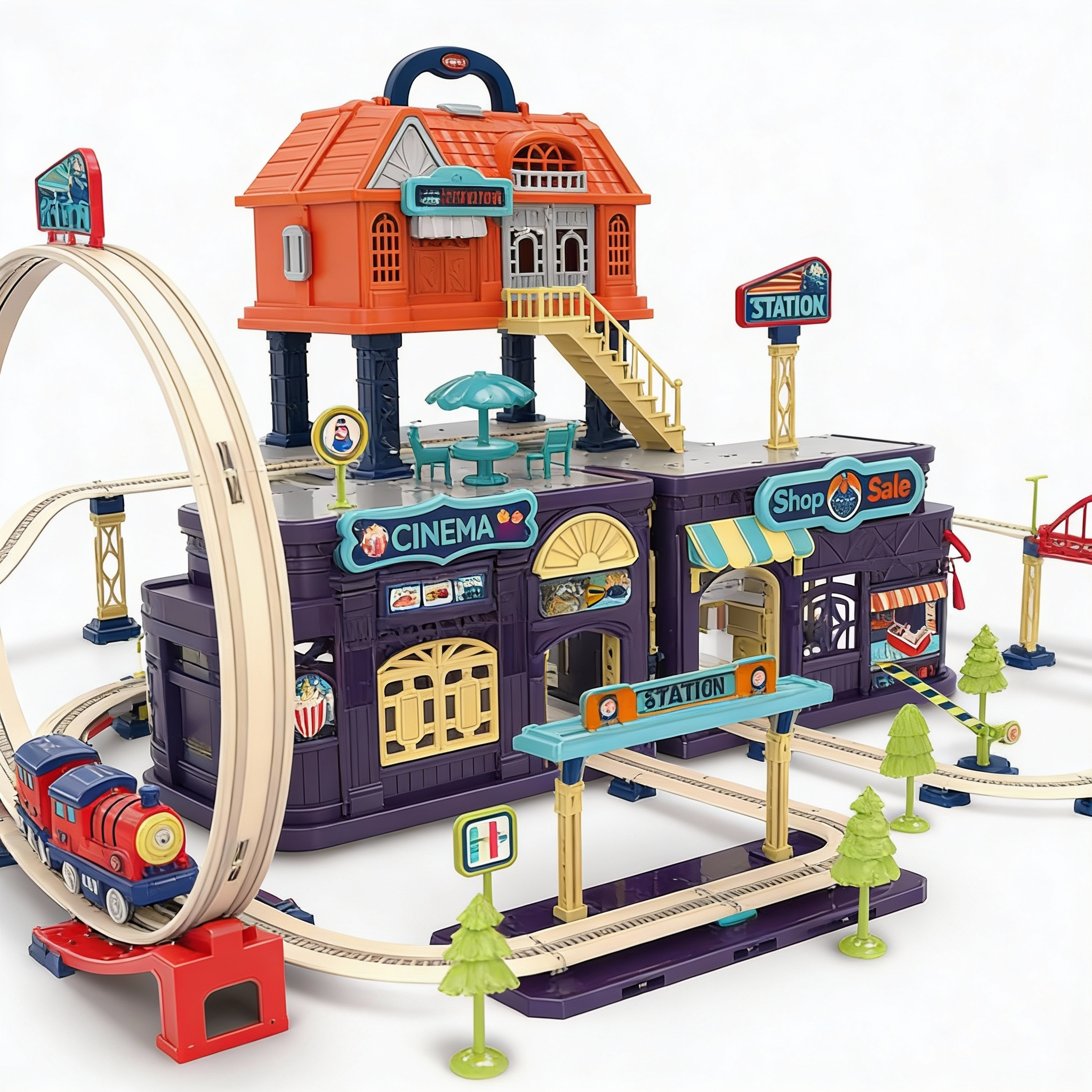 Track City Railway Play Set – 154 PCS - Image 3