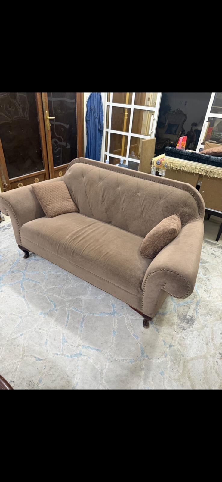 Sofa set 3PC Brown Color طقم كنب 3 قطع بحالة ممتازة لون بني - Image 3