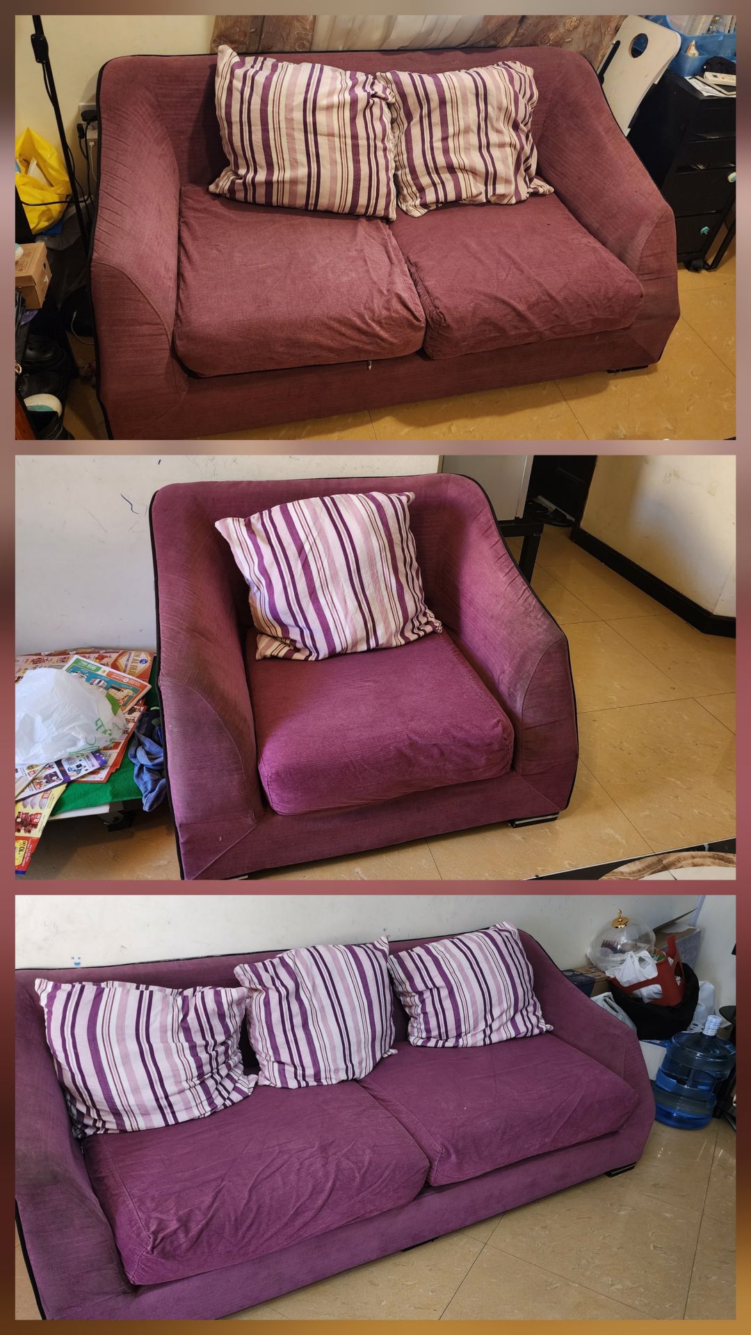 Sofa set, 3pc (3 seater+2 seater+1 seater) - Image 4
