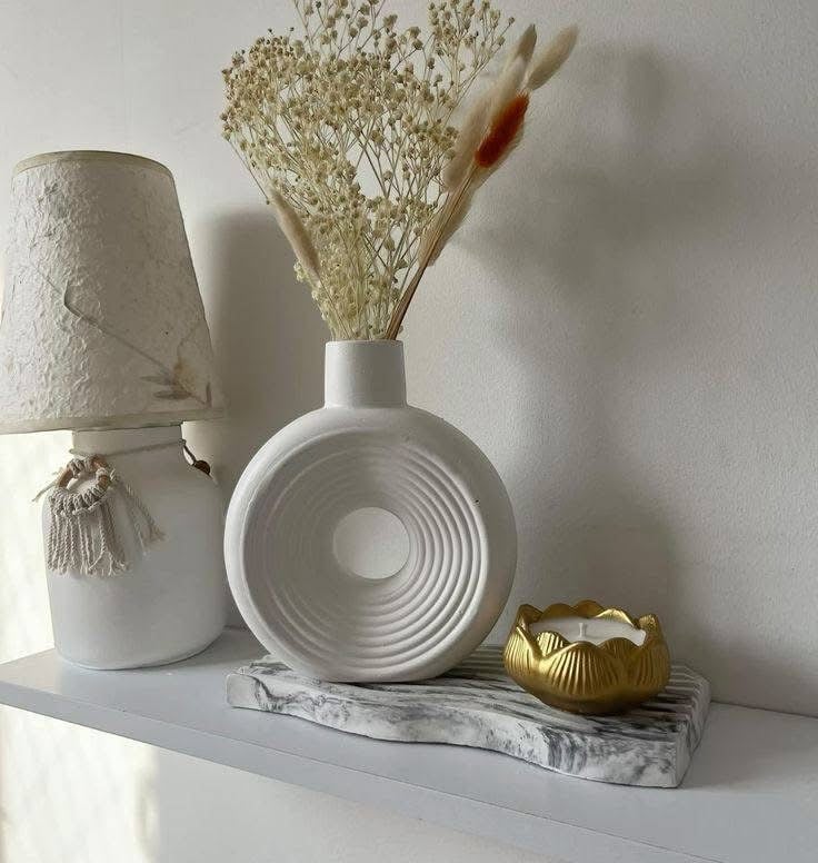 Premium Handmade Gypsum Vase for Home & Office - Image 2
