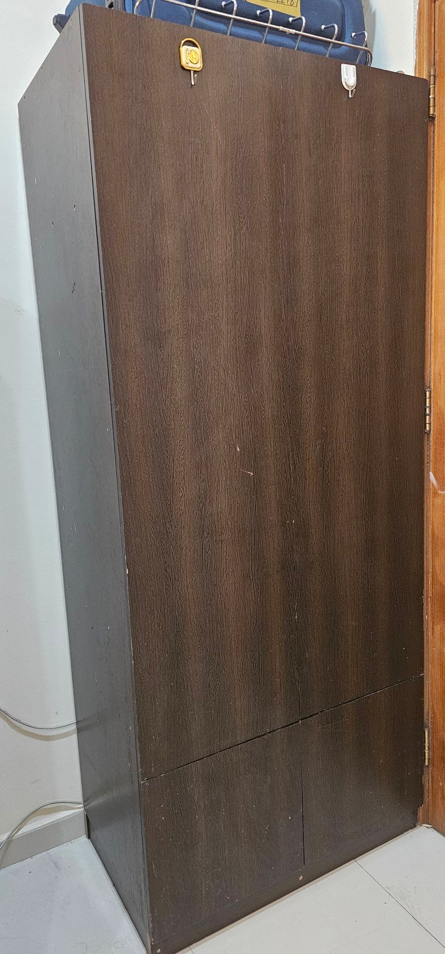 Drak Brown cupboard large size with three portions - Image 1