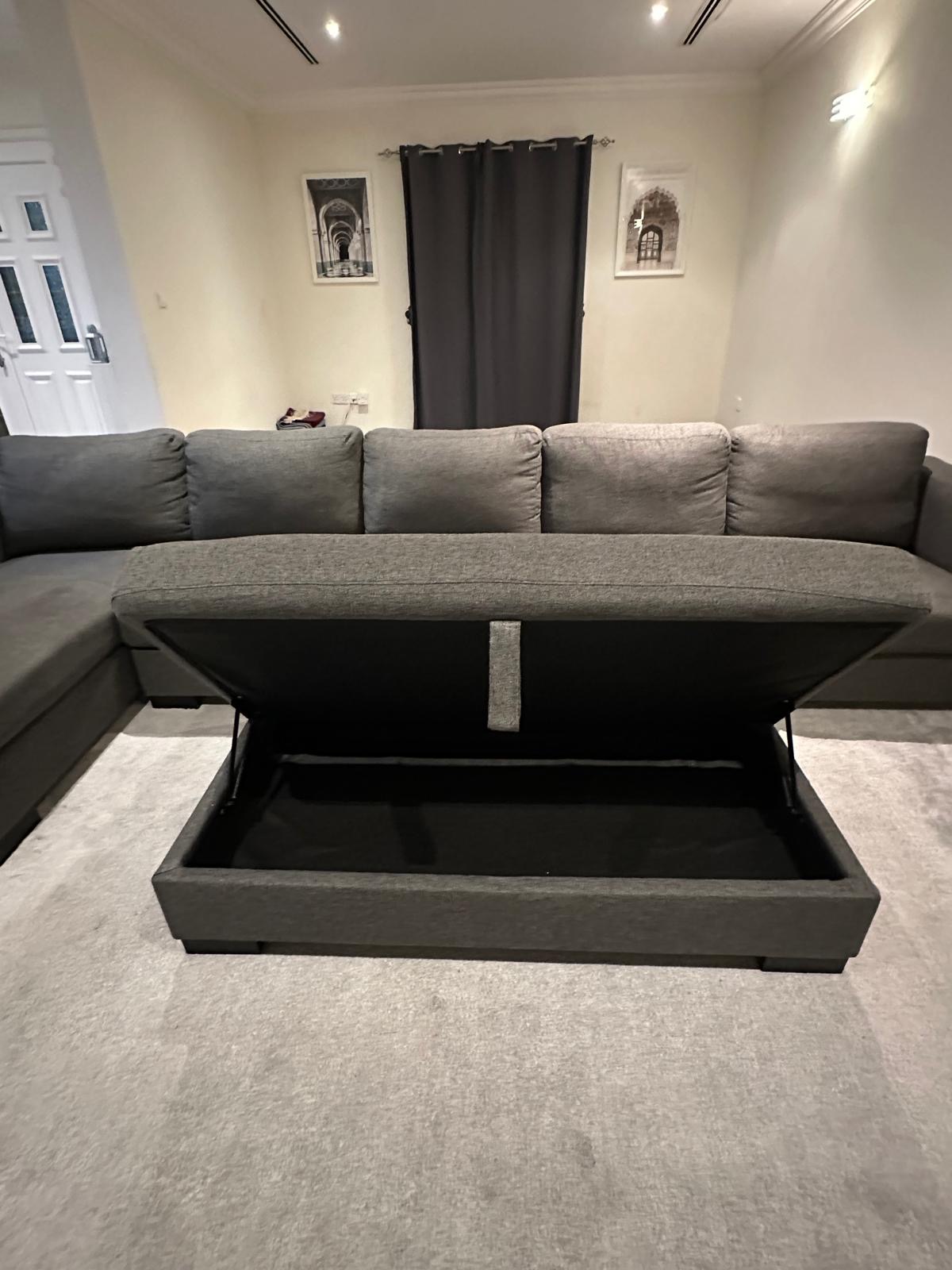 5 Seater Chaise Lounge sofa with storage - Image 2