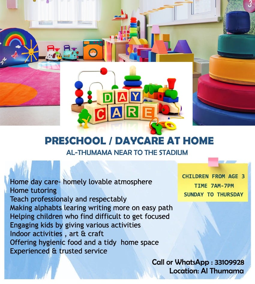 Baby sitting | Day care Available in AL THUMAMA near stadium - Image 1