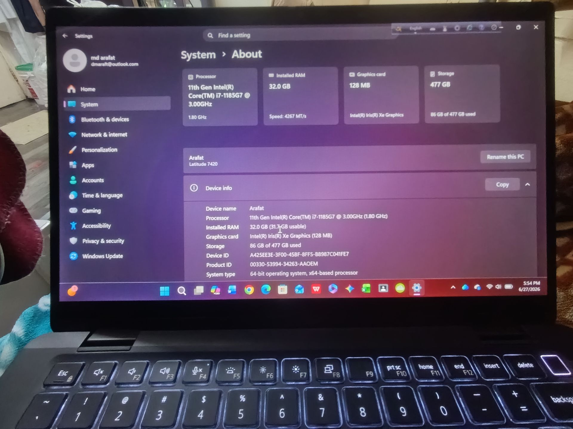Dell Latitude 7420 (Core i7, الجيل 11, 32GB RAM, 512GB SSD) - Image 7