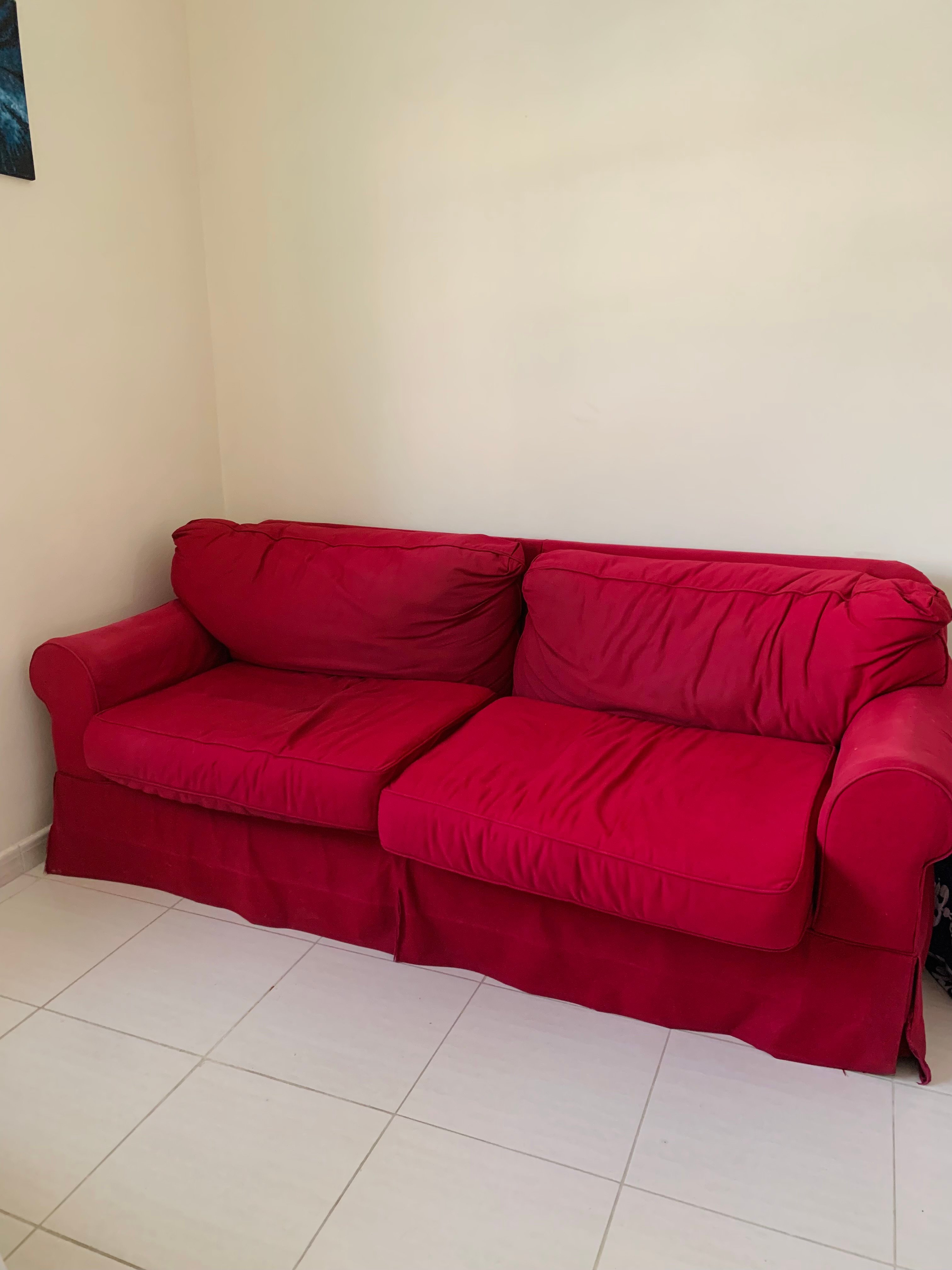Ikea Ektorp Sofa (Red) - Image 1