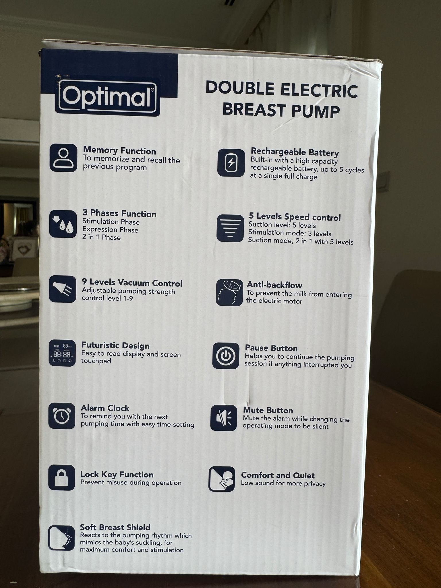 Optimal Double Electric Breast Pump – Rechargeable & Portable - Image 1
