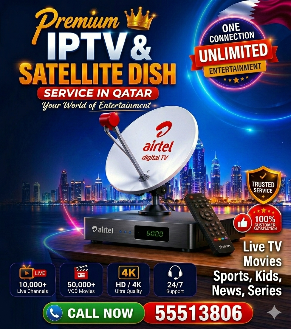 Most trusted IPTV In Qatar,football,cricket,movies live Satellite Dish - Image 2