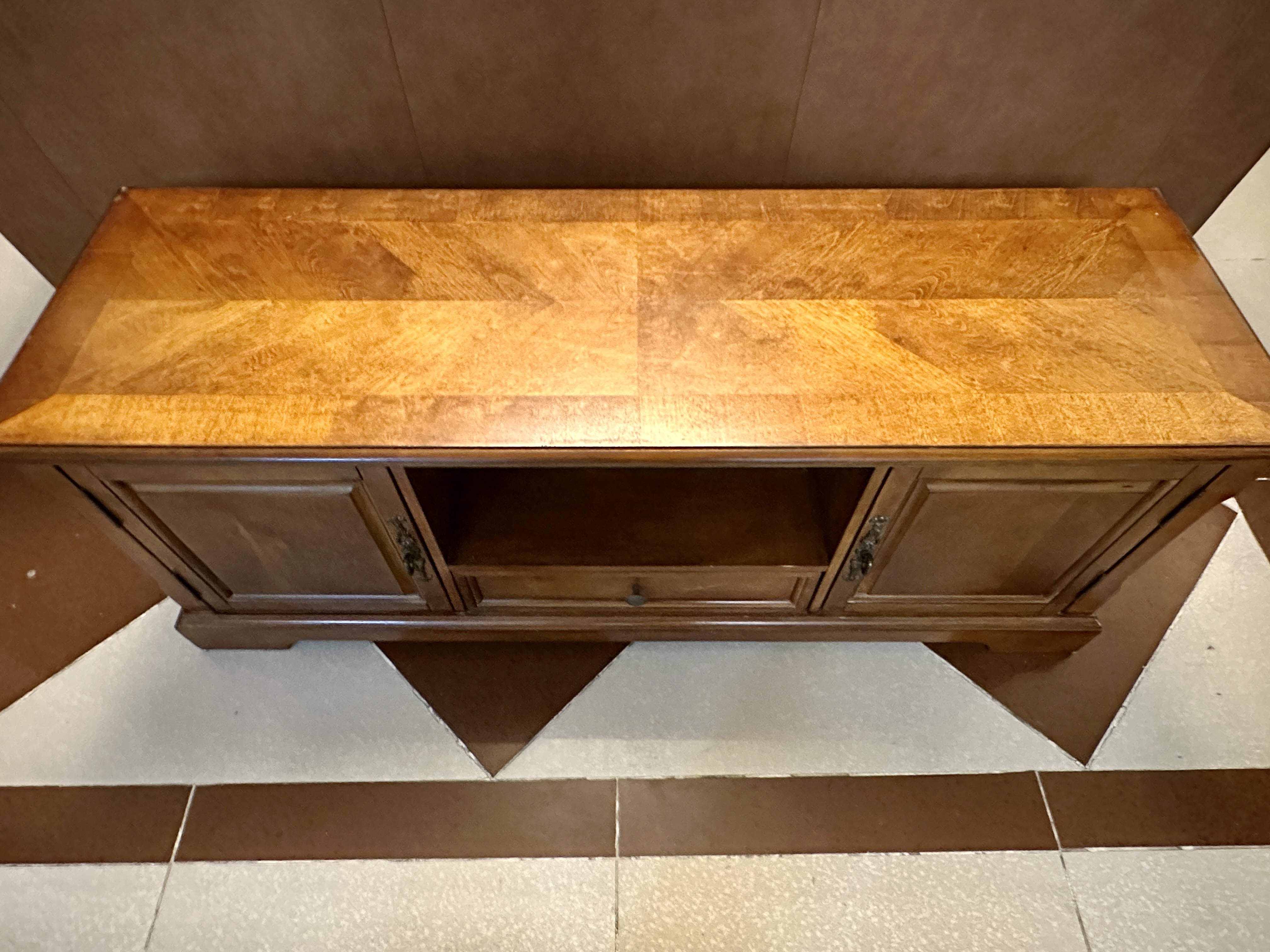 TV table stand bench solid wood - Image 2