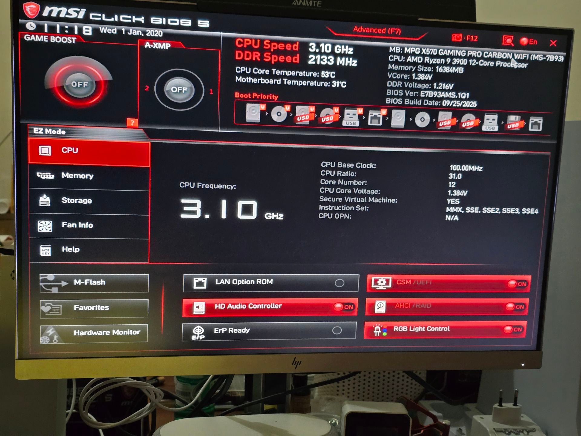MSI MPG X570 Gaming Pro Carbon Wifi Ryzen 9 12core 24threads 16gb ddr4 - Image 9